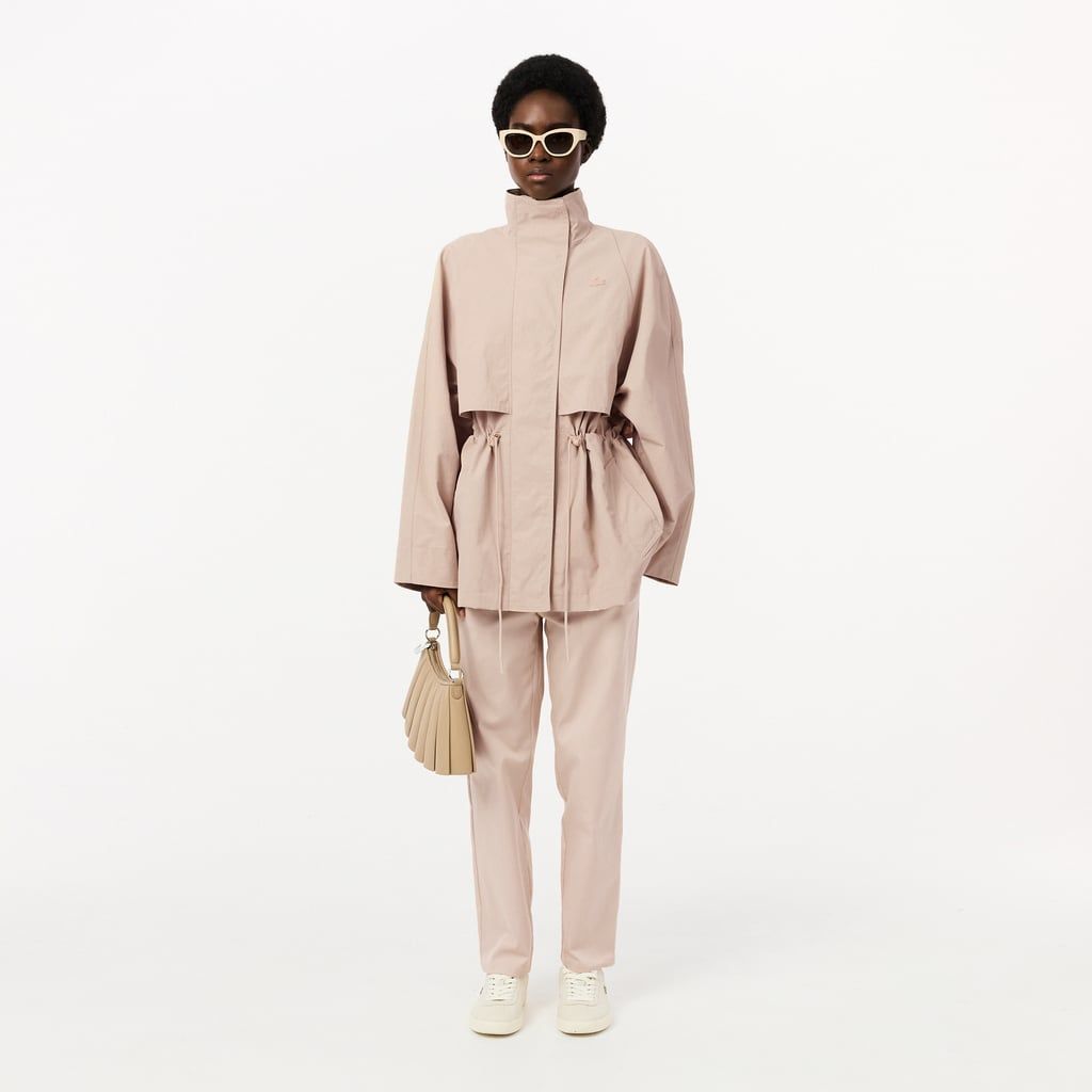 Quần Chino Dài Lacoste Nữ Ống Đứng Chất Liệu Cotton Gabardine