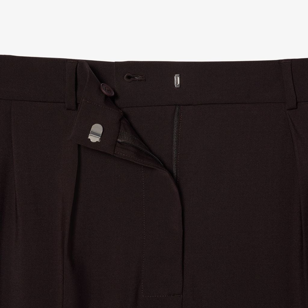 Quần Dài Lacoste Nữ Dáng Oversize Chất Liệu Pha Len