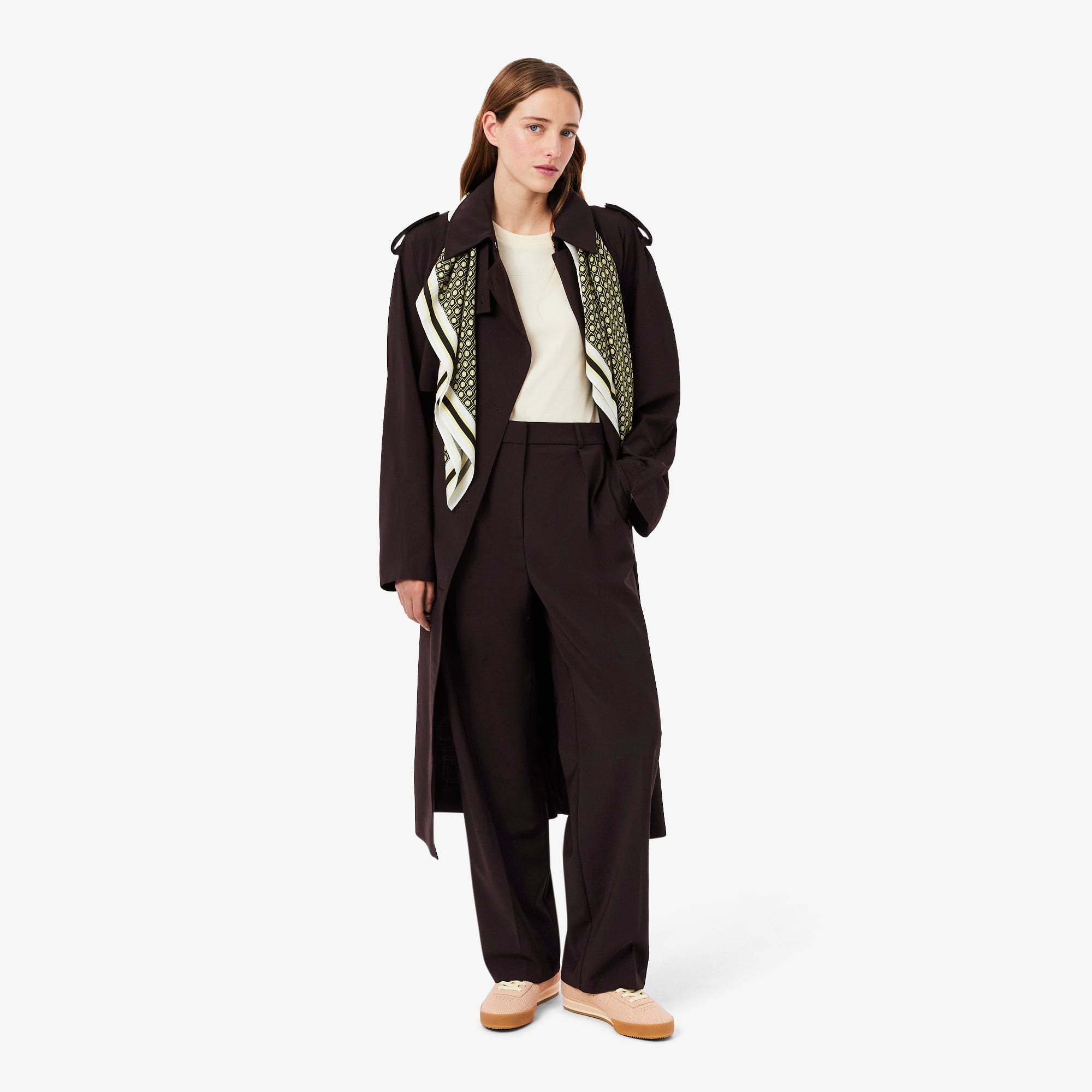 Quần Dài Lacoste Nữ Dáng Oversize Chất Liệu Pha Len