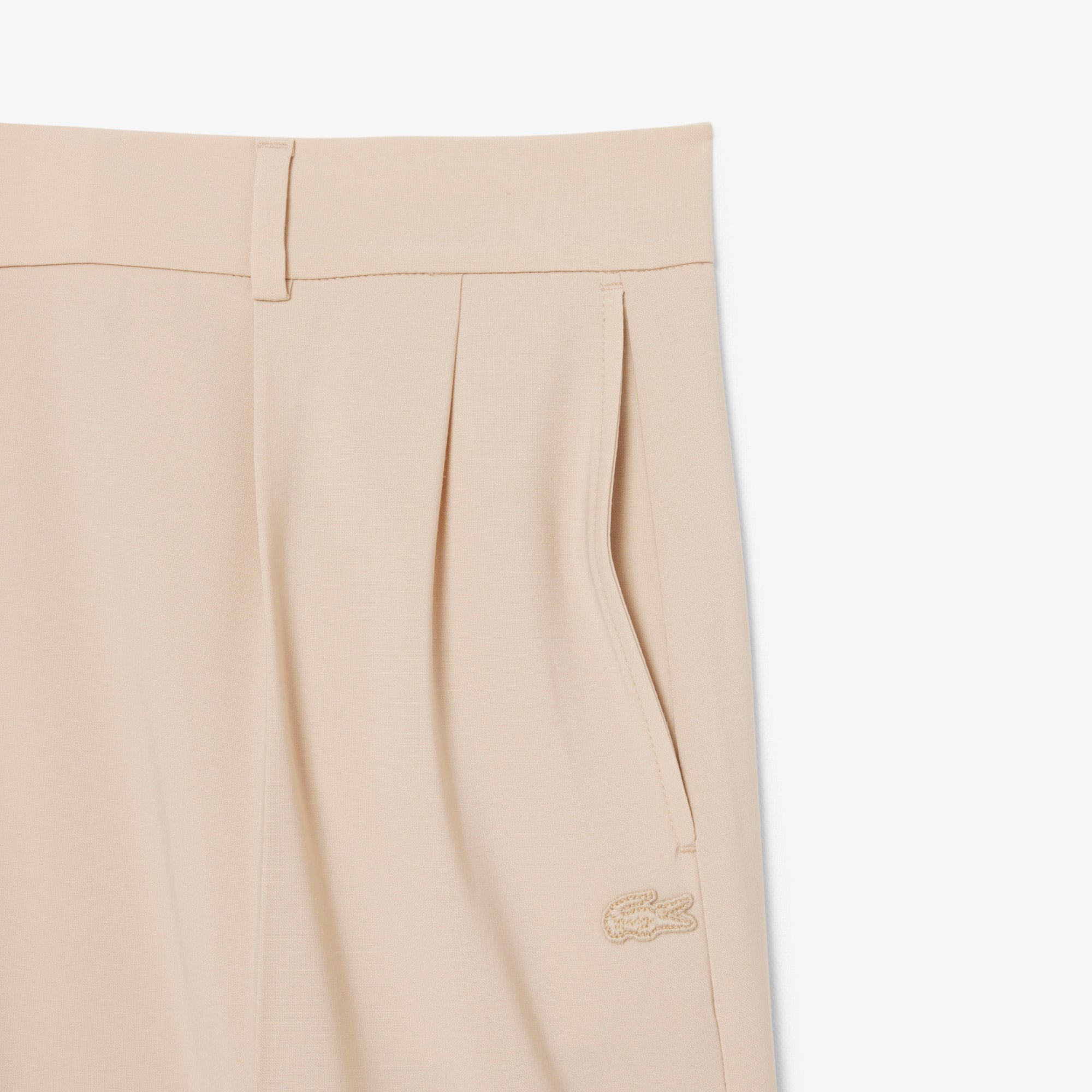 Quần Dài Lacoste Nữ Dáng Oversize Chất Liệu Pha Len