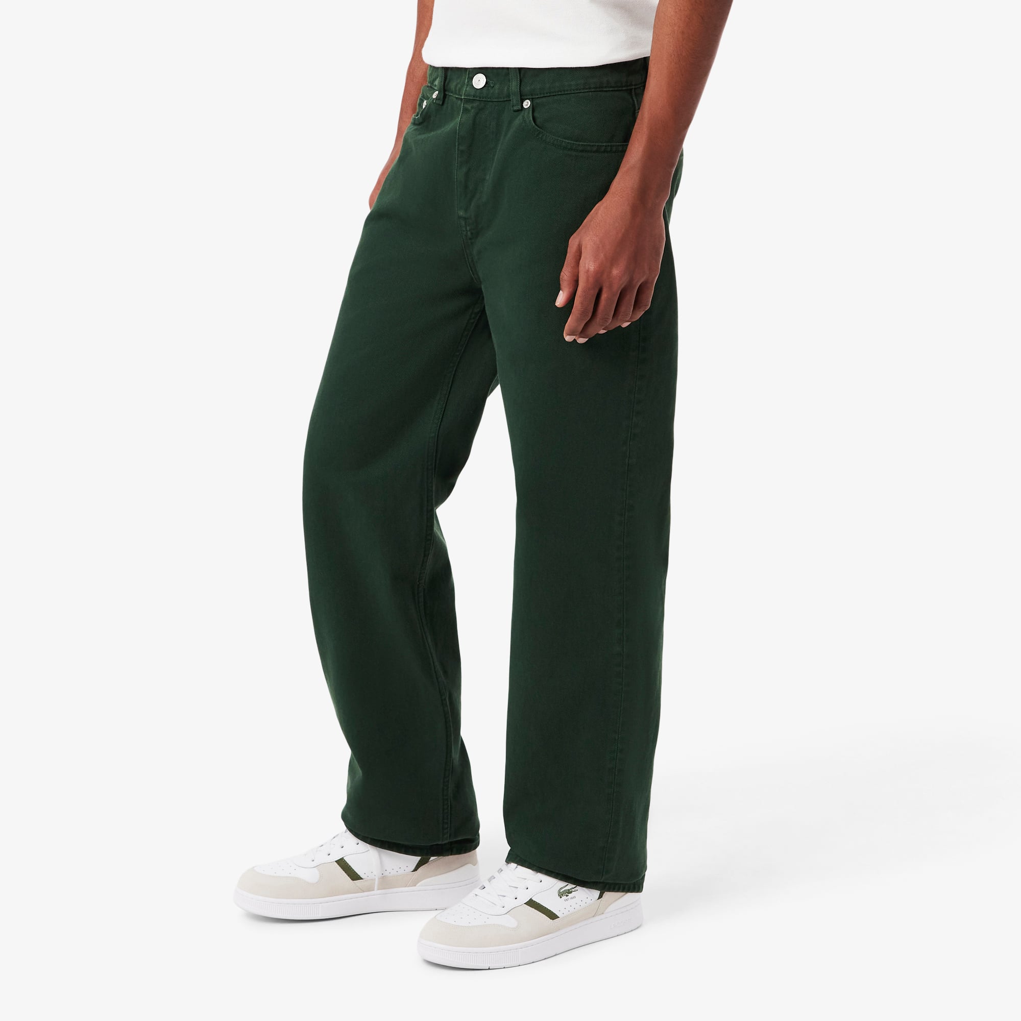 Quần Jeans Dài Lacoste Nam Ống Đứng 5 Túi Quần
