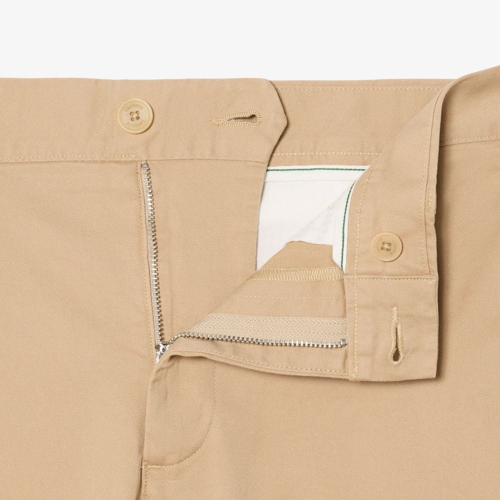 Quần Chino Dài Lacoste Nam Ôm Dáng Chất Liệu Twill Co Giãn