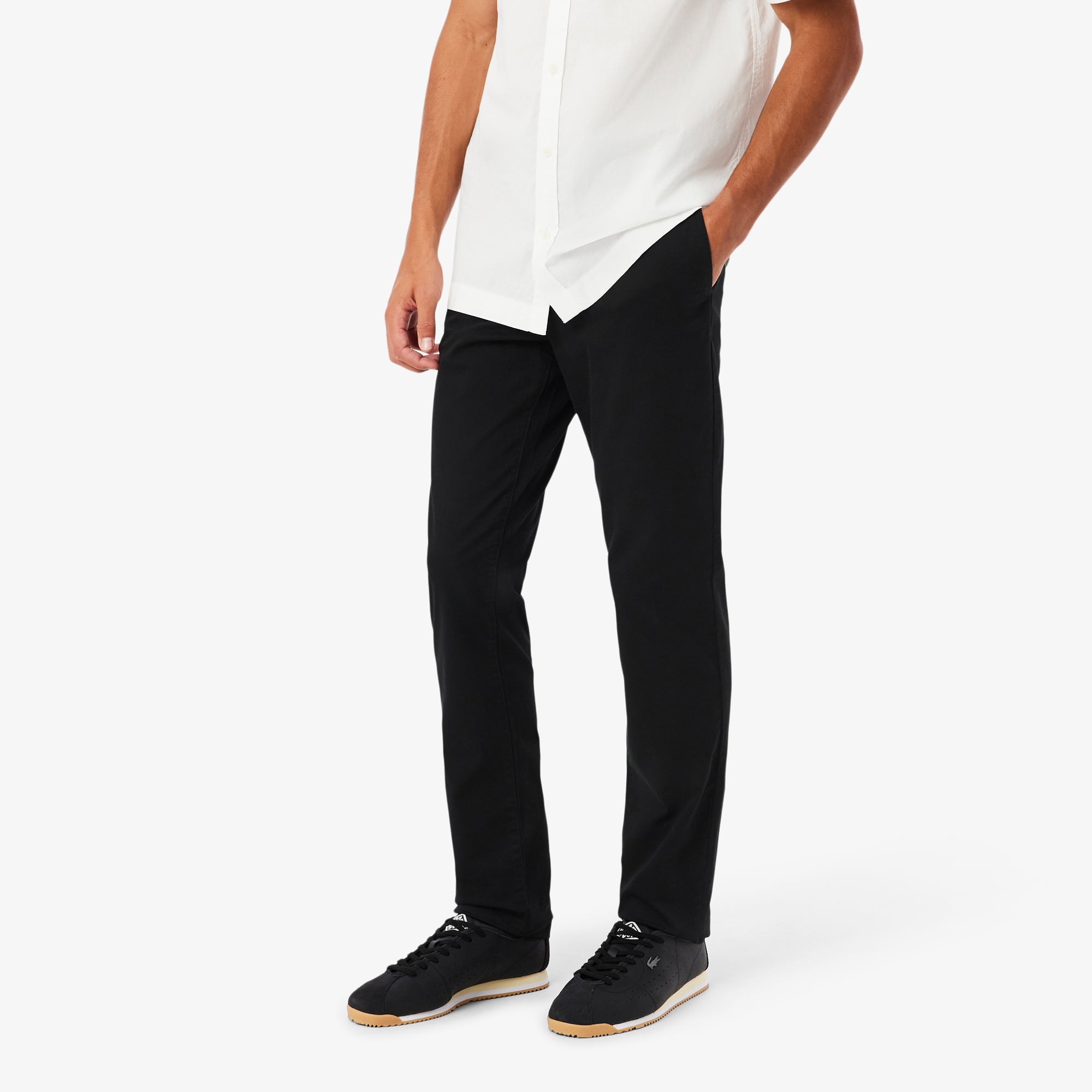 Quần Chino Dài Lacoste Nam Ôm Dáng Chất Liệu Twill Co Giãn