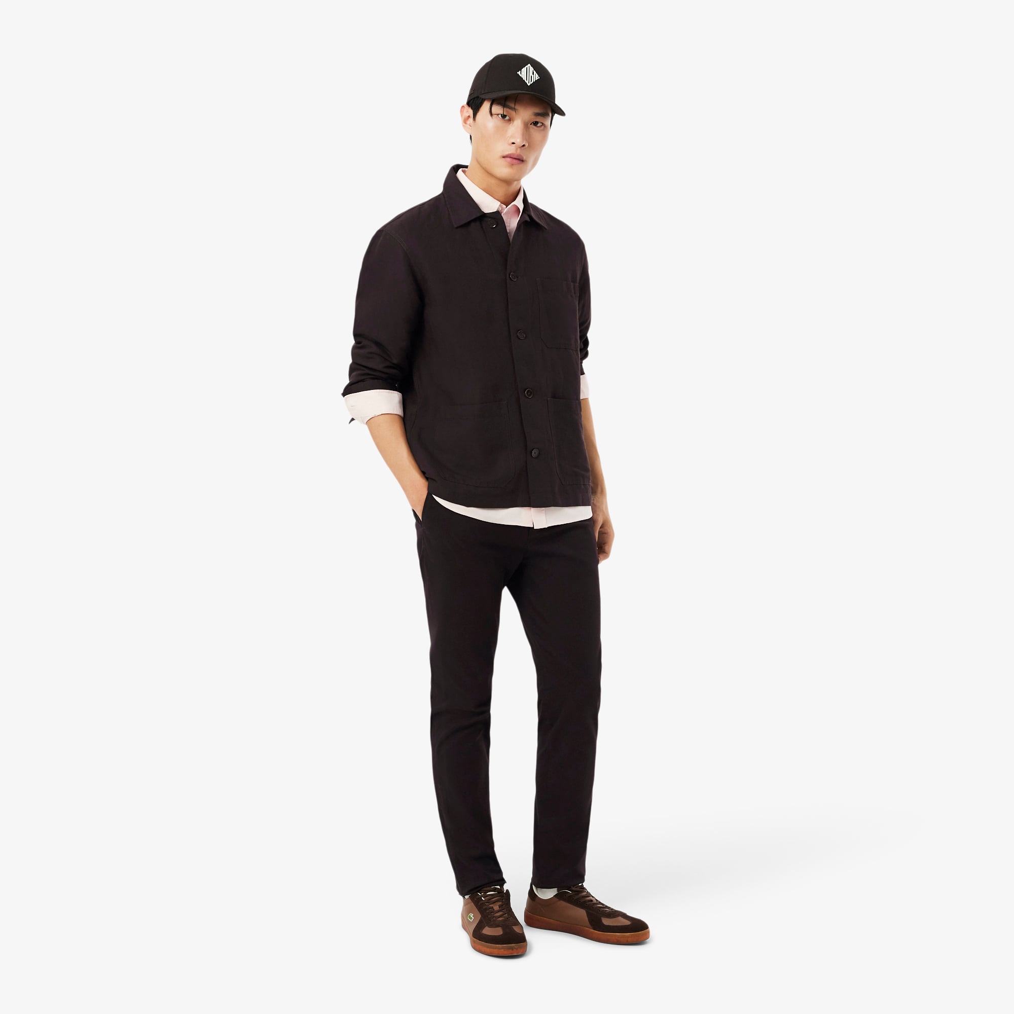 Quần Chino Dài Lacoste Nam Ôm Dáng Chất Liệu Twill Co Giãn