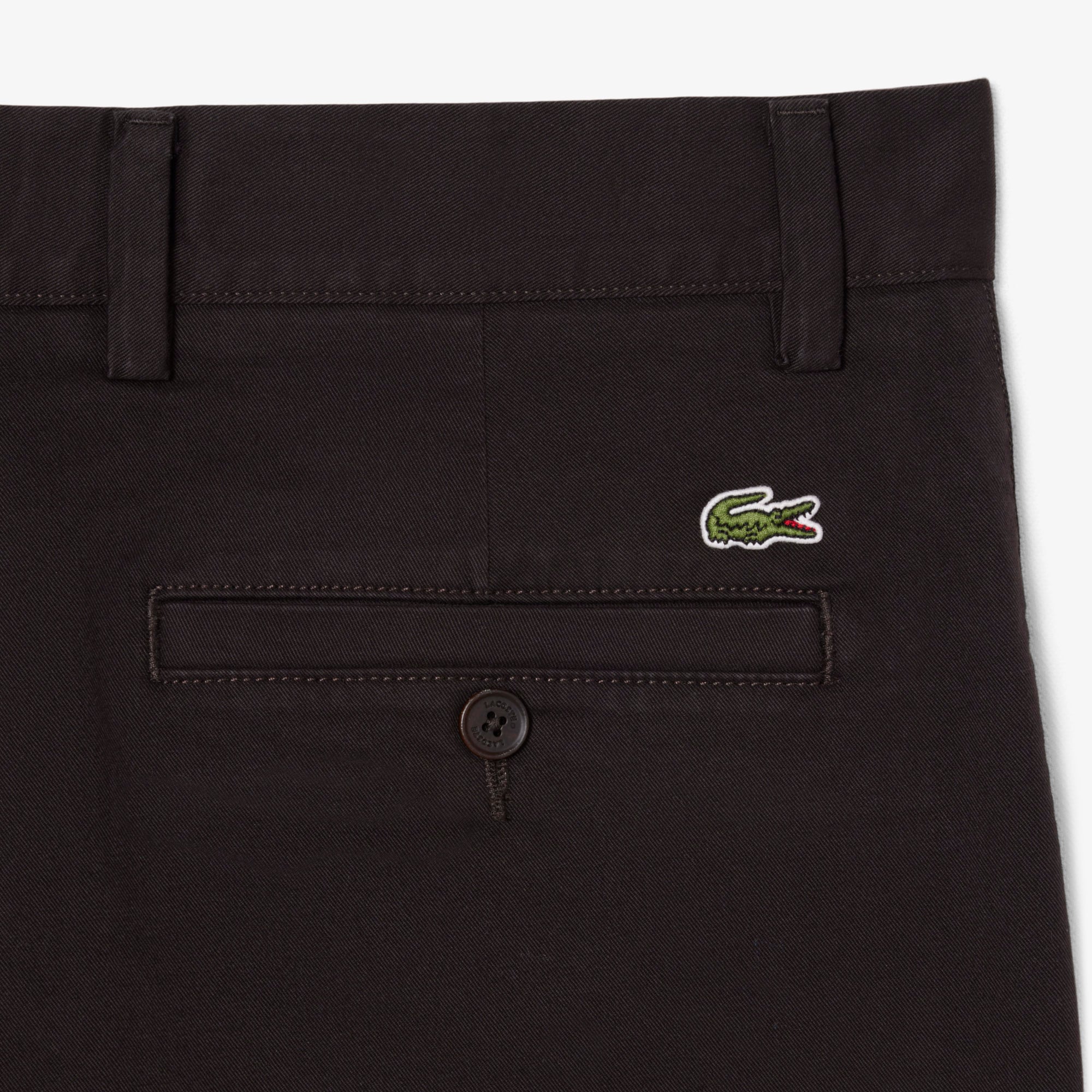 Quần Chino Dài Lacoste Nam Ôm Dáng Chất Liệu Twill Co Giãn
