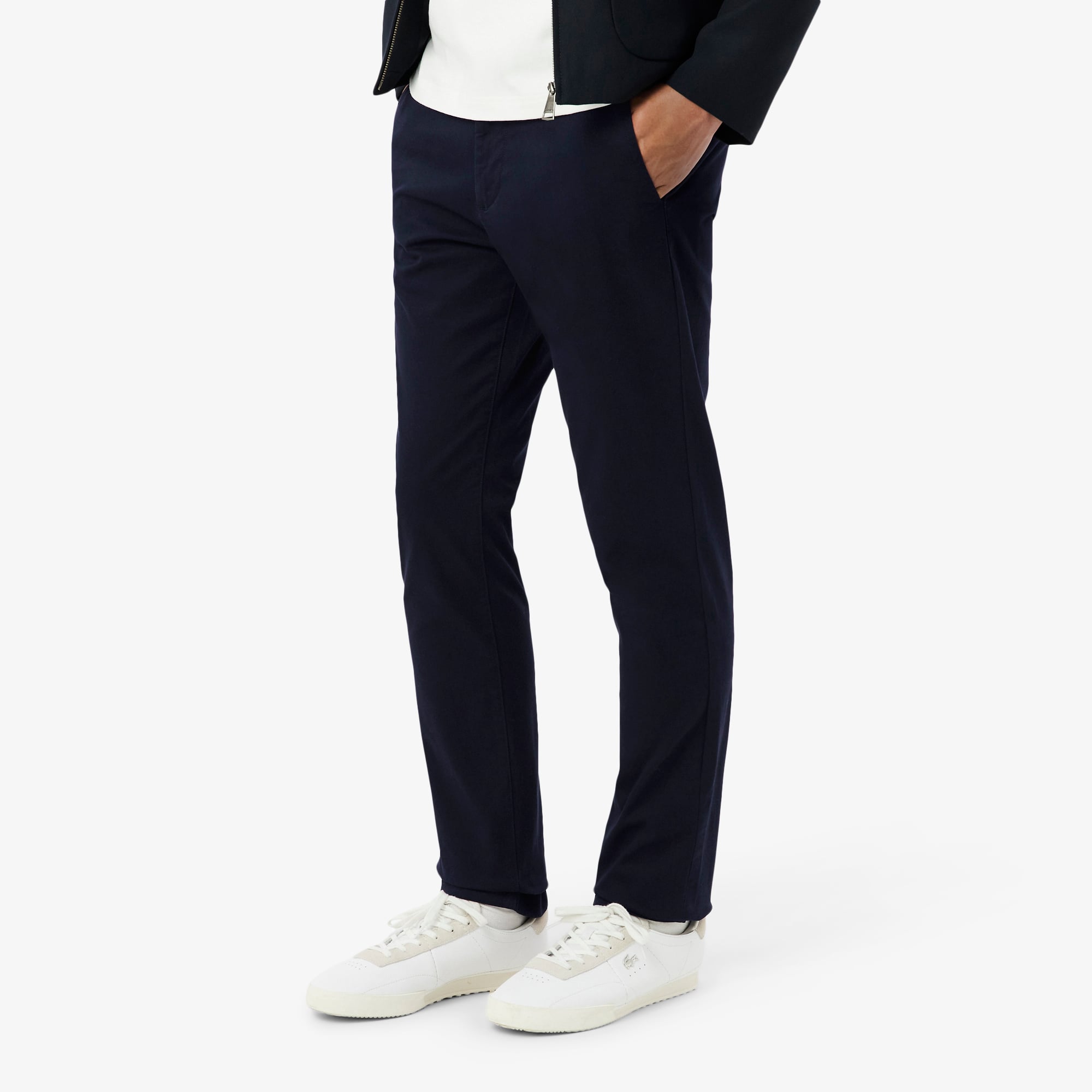 Quần Chino Dài Lacoste Nam Ôm Dáng Chất Liệu Twill Co Giãn
