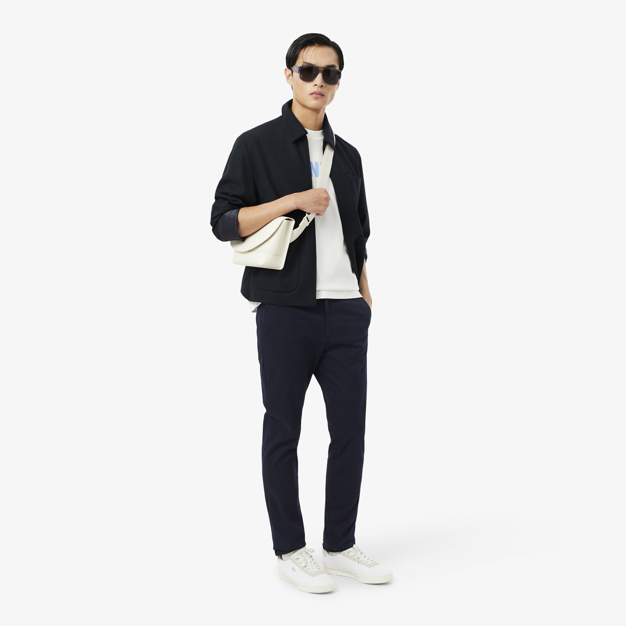 Quần Chino Dài Lacoste Nam Ôm Dáng Chất Liệu Twill Co Giãn