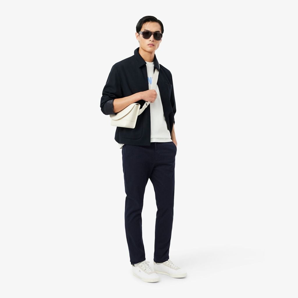 Quần Chino Dài Lacoste Nam Ôm Dáng Chất Liệu Twill Co Giãn