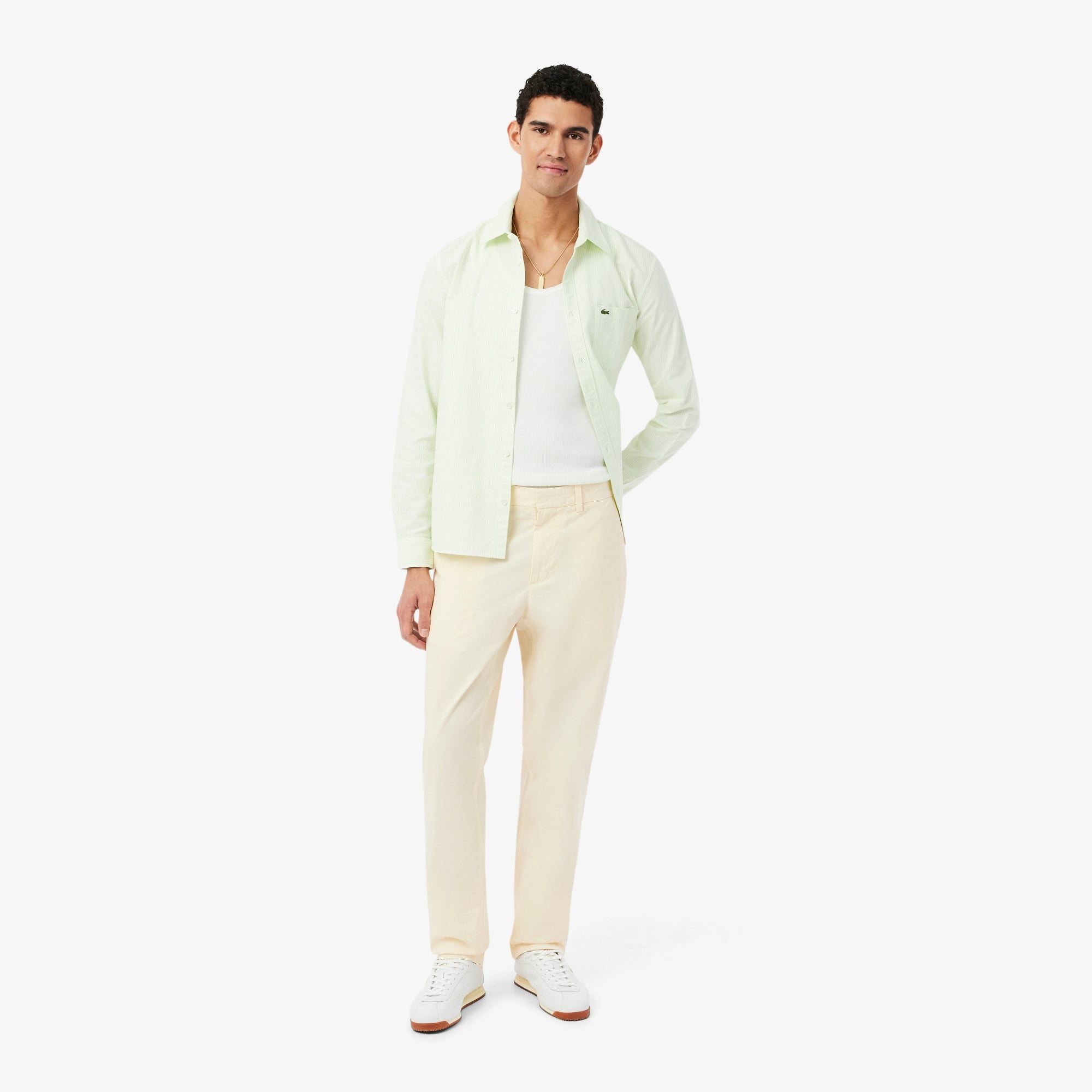 Quần Chino Dài Lacoste Nam Ống Suông Chất Liệu Cotton Twill