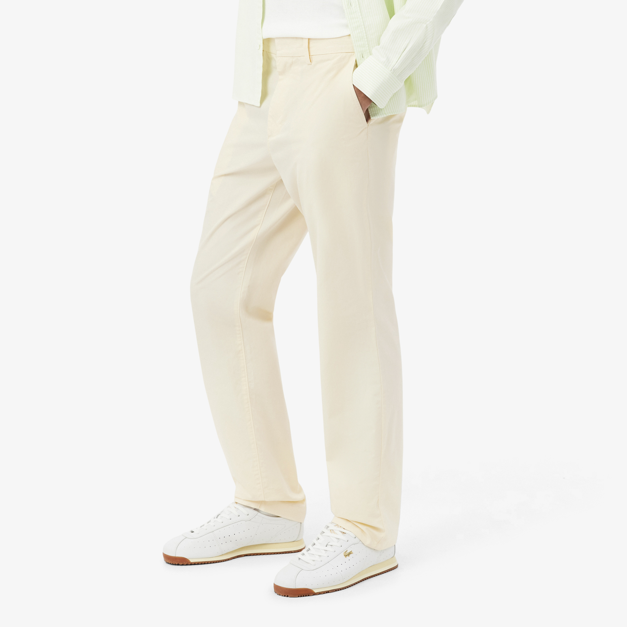 Quần Chino Dài Lacoste Nam Ống Suông Chất Liệu Cotton Twill
