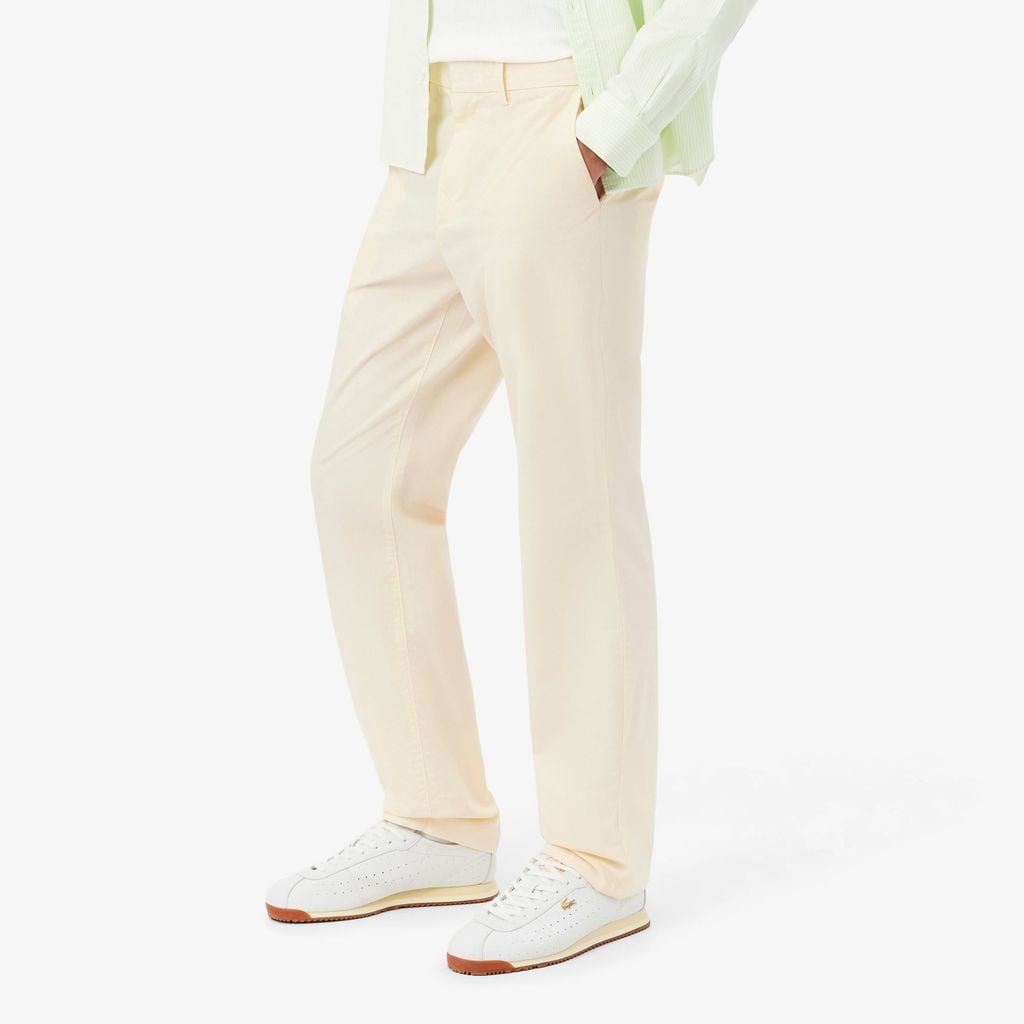 Quần Chino Dài Lacoste Nam Ống Suông Chất Liệu Cotton Twill