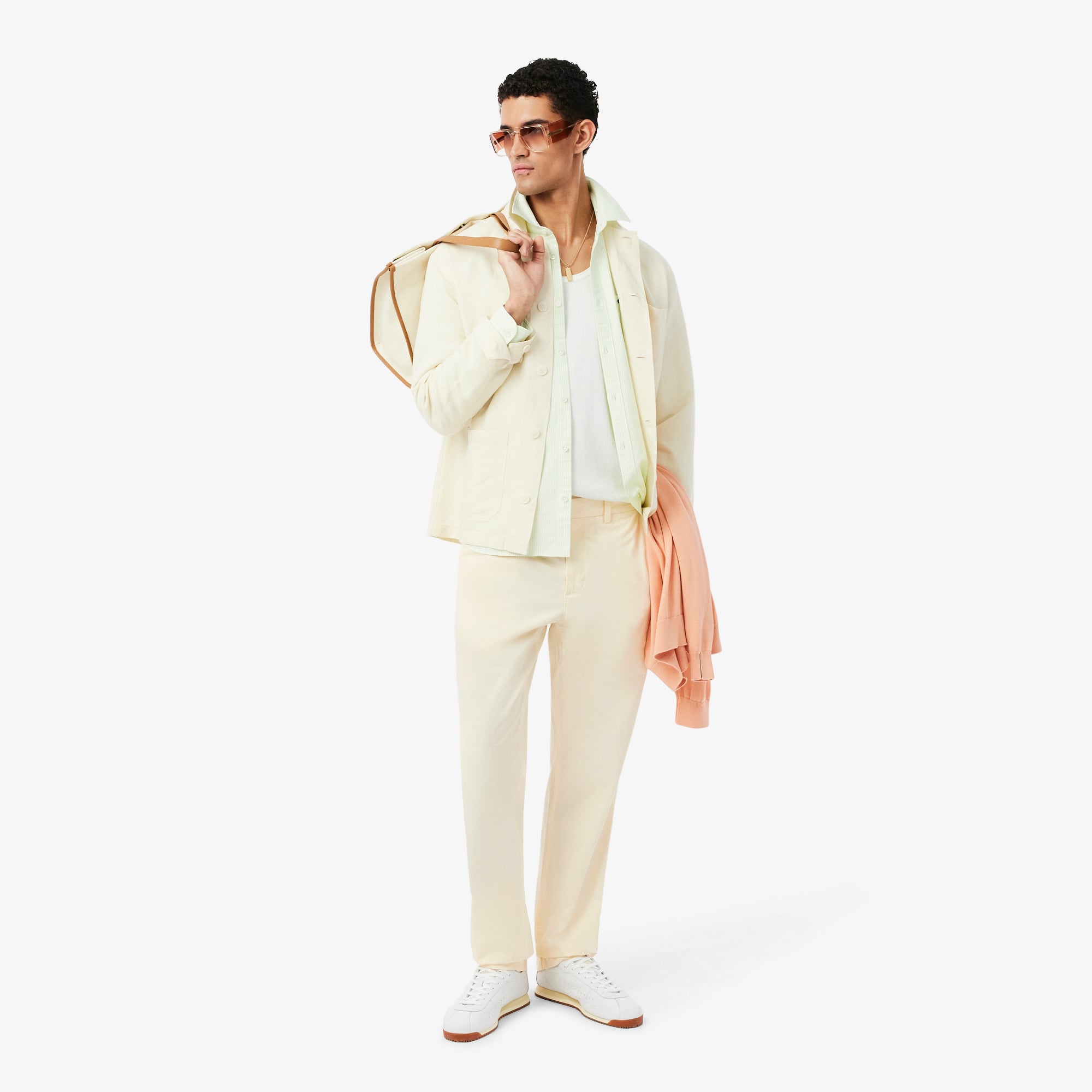 Quần Chino Dài Lacoste Nam Ống Suông Chất Liệu Cotton Twill