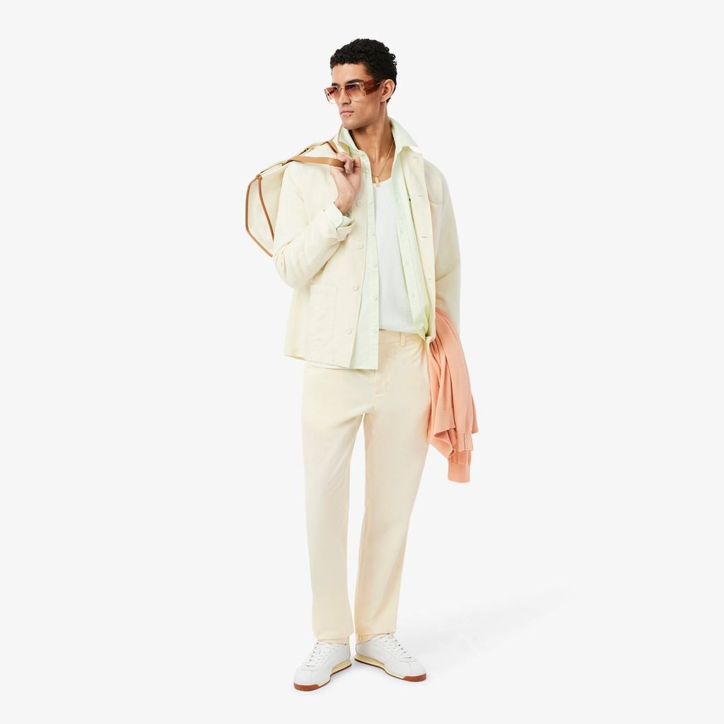 Quần Chino Dài Lacoste Nam Ống Suông Chất Liệu Cotton Twill