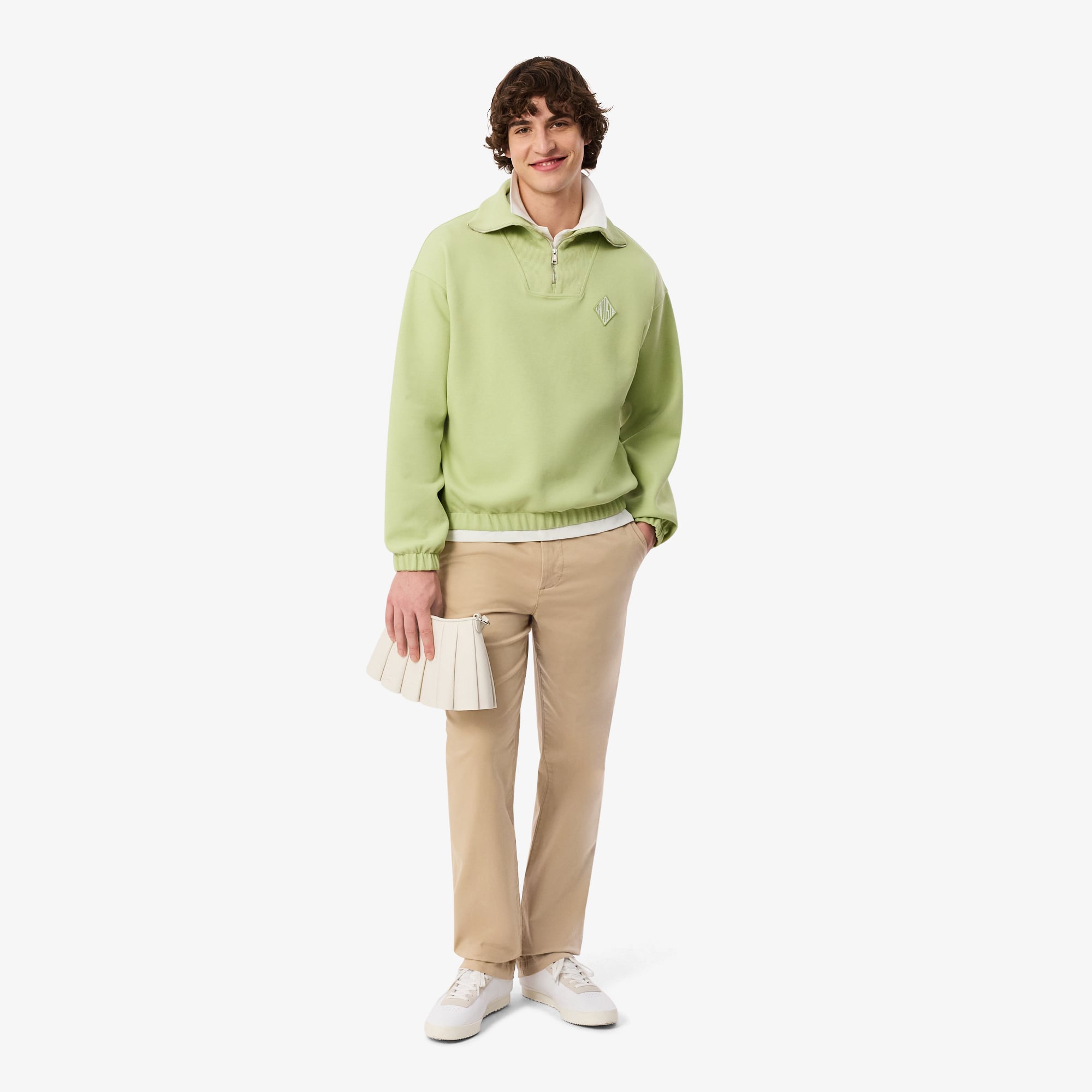 Quần Chino Dài Lacoste Nam Ống Suông Chất Liệu Cotton