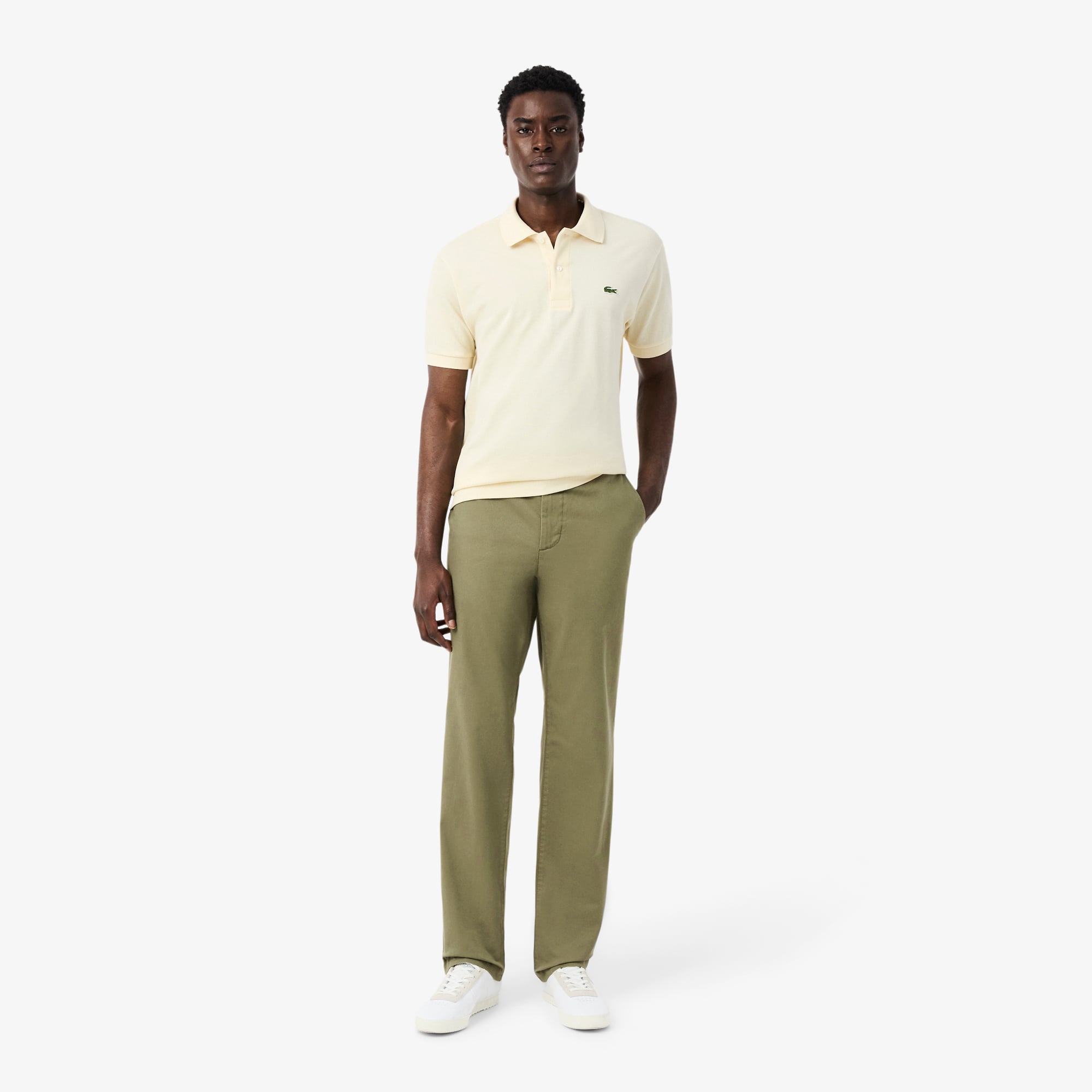 Quần Chino Dài Lacoste Nam Ống Suông Chất Liệu Cotton