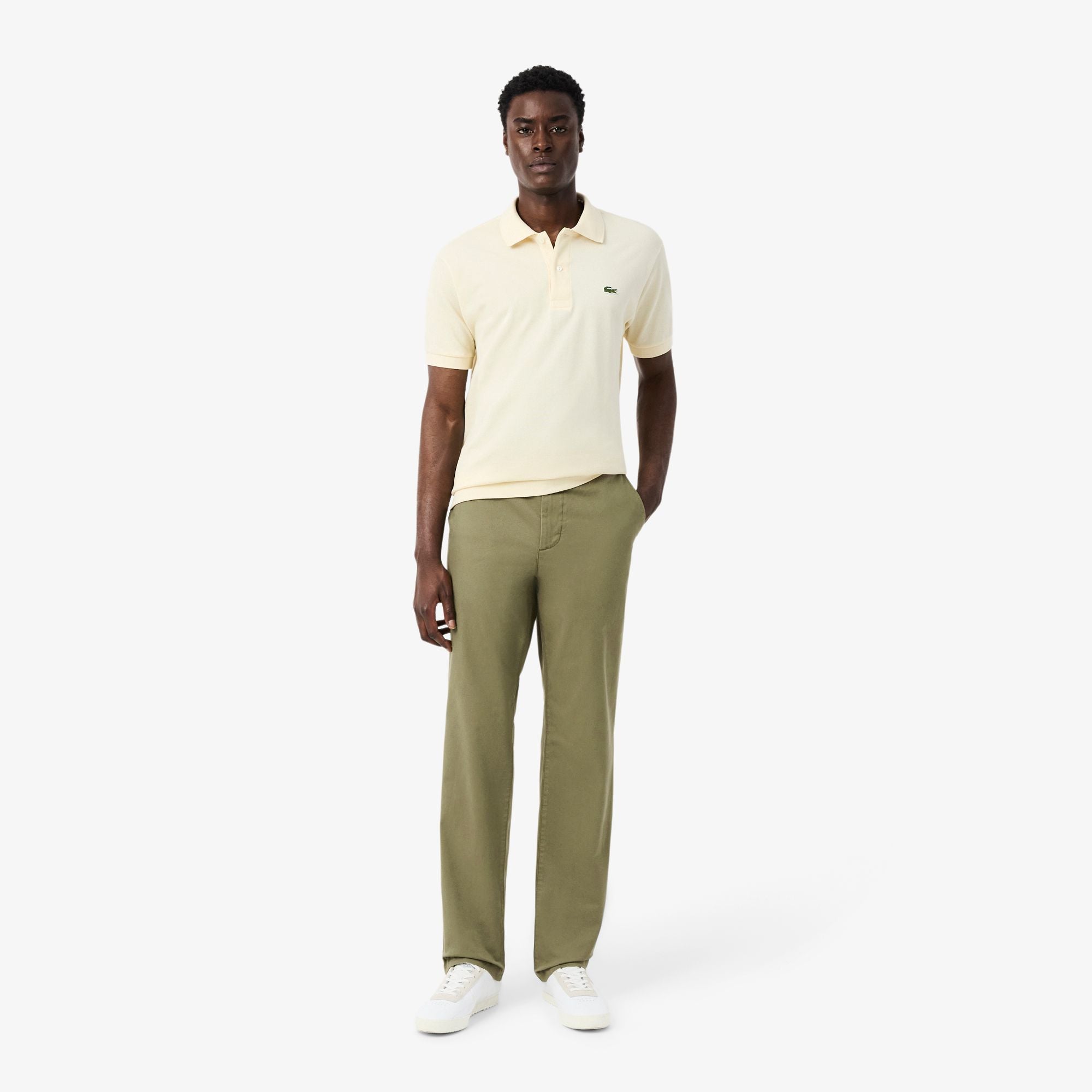 Quần Chino Dài Lacoste Nam Ống Suông Chất Liệu Cotton