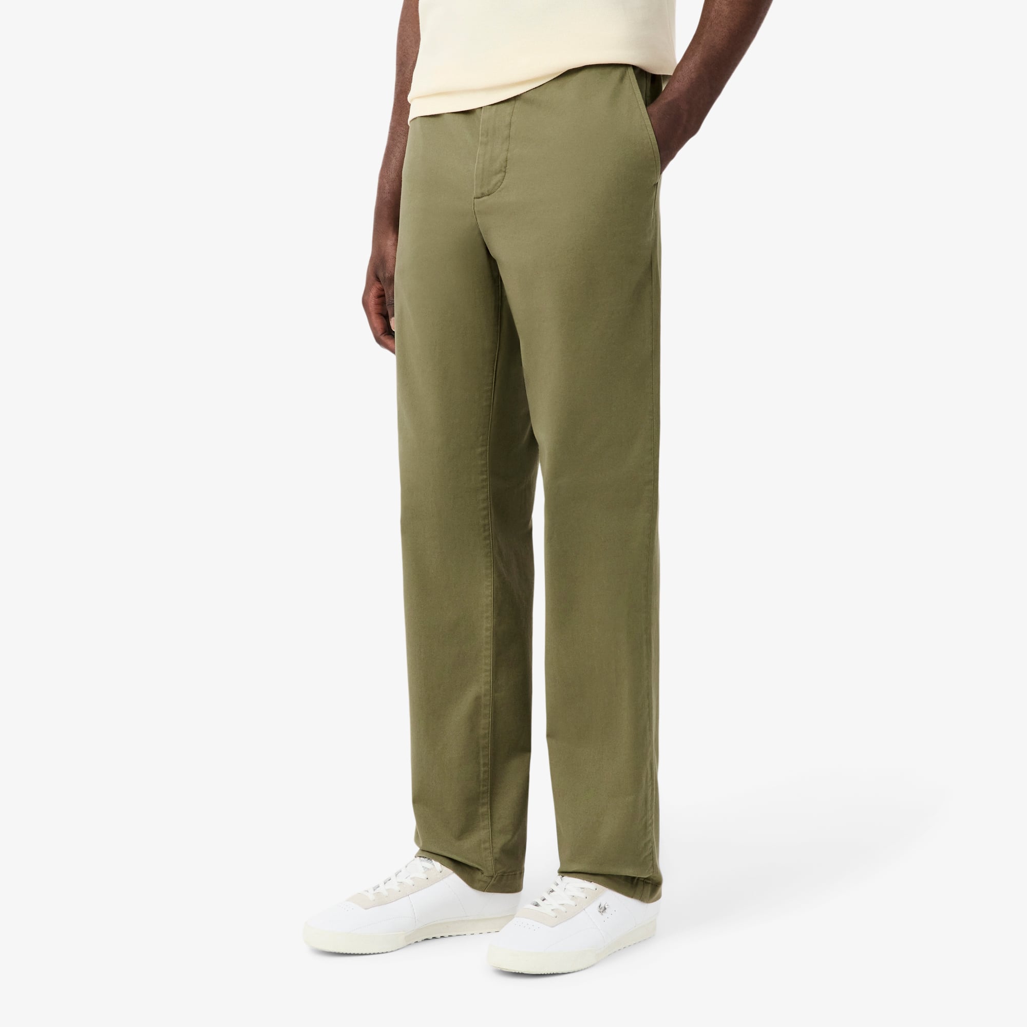 Quần Chino Dài Lacoste Nam Ống Suông Chất Liệu Cotton