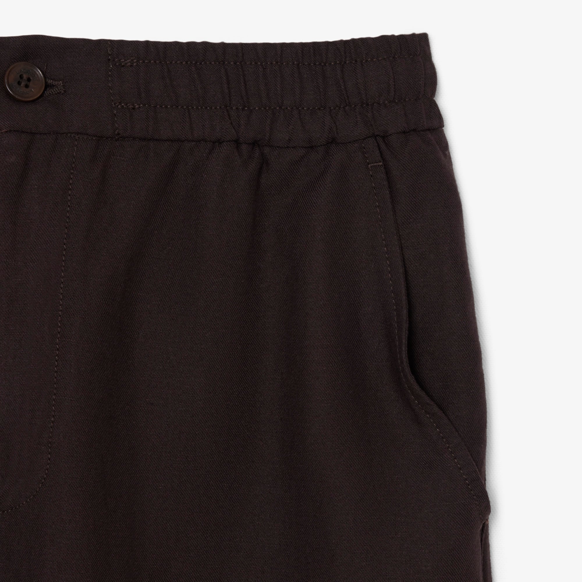Quần Chino Dài Lacoste Nam Ống Suông Chất Liệu Linen