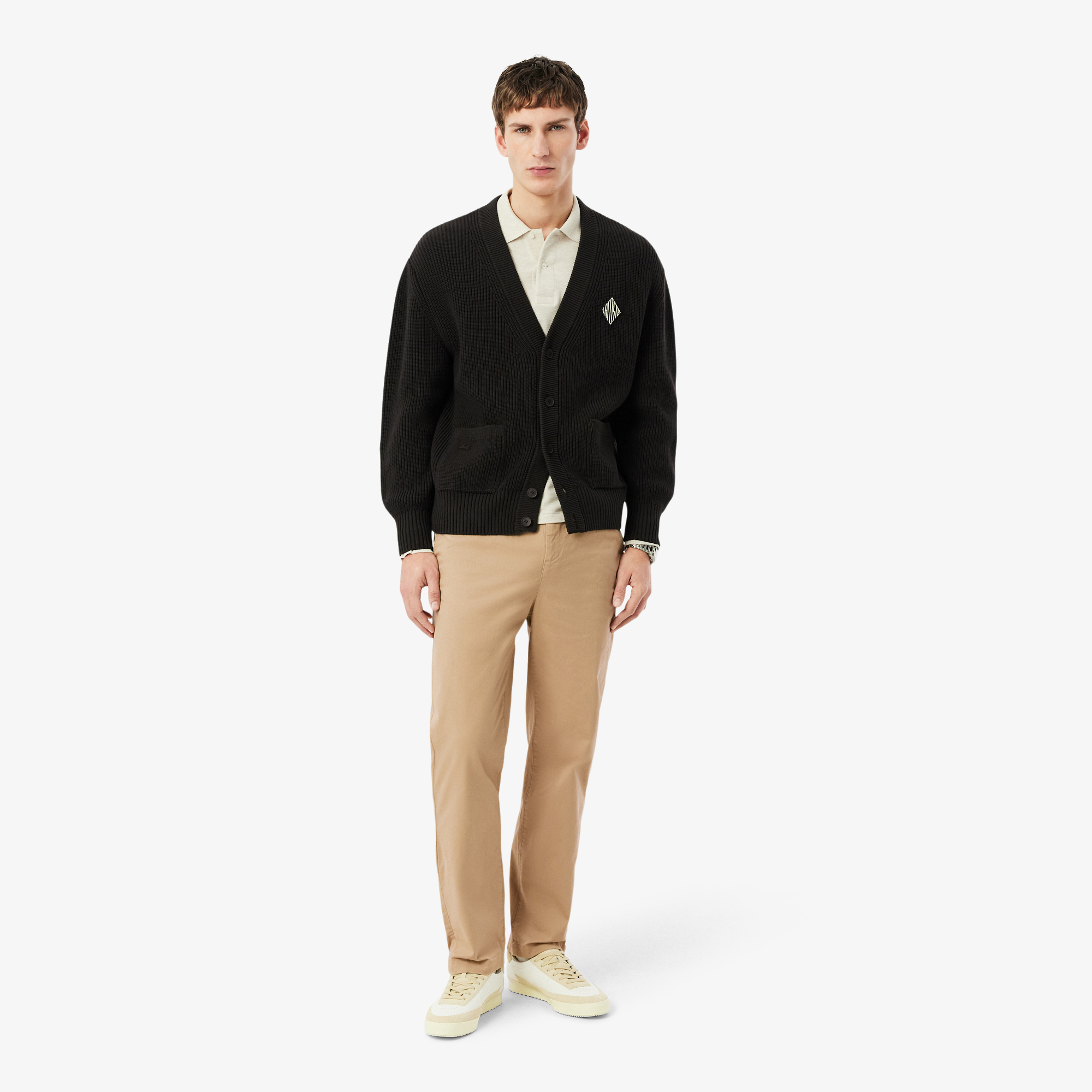 Quần Chino Dài Lacoste Nam Ống Suông Chất Liệu Cotton Twill