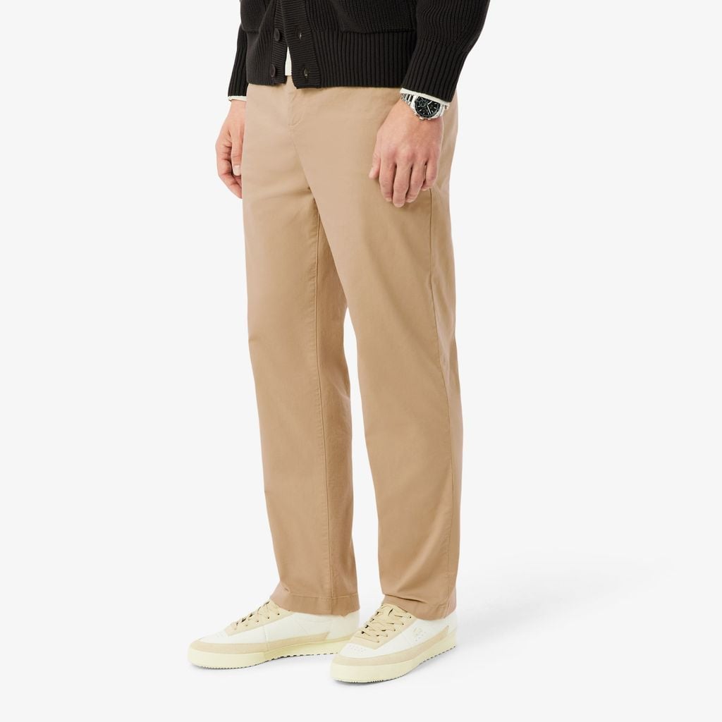Quần Chino Dài Lacoste Nam Ống Suông Chất Liệu Cotton Twill