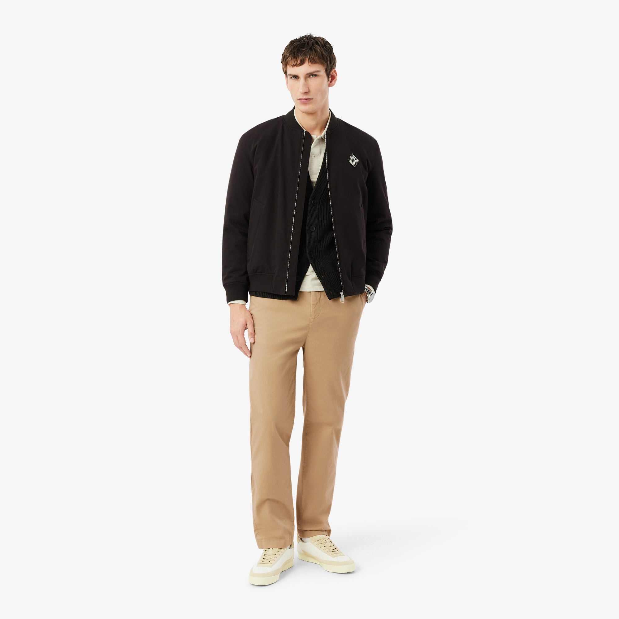 Quần Chino Dài Lacoste Nam Ống Suông Chất Liệu Cotton Twill