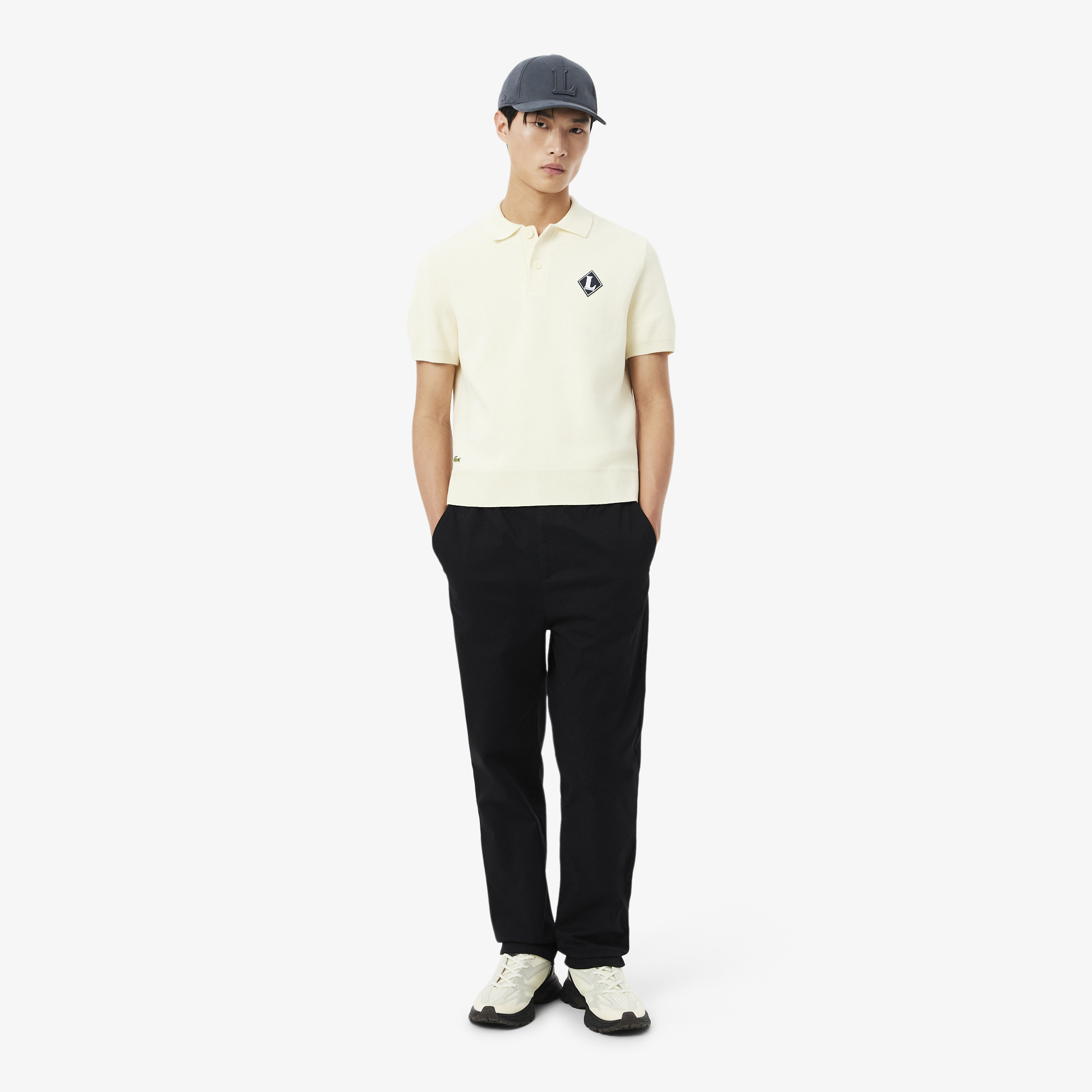 Quần Chino Dài Lacoste Nam Ống Suông Chất Liệu Cotton Twill