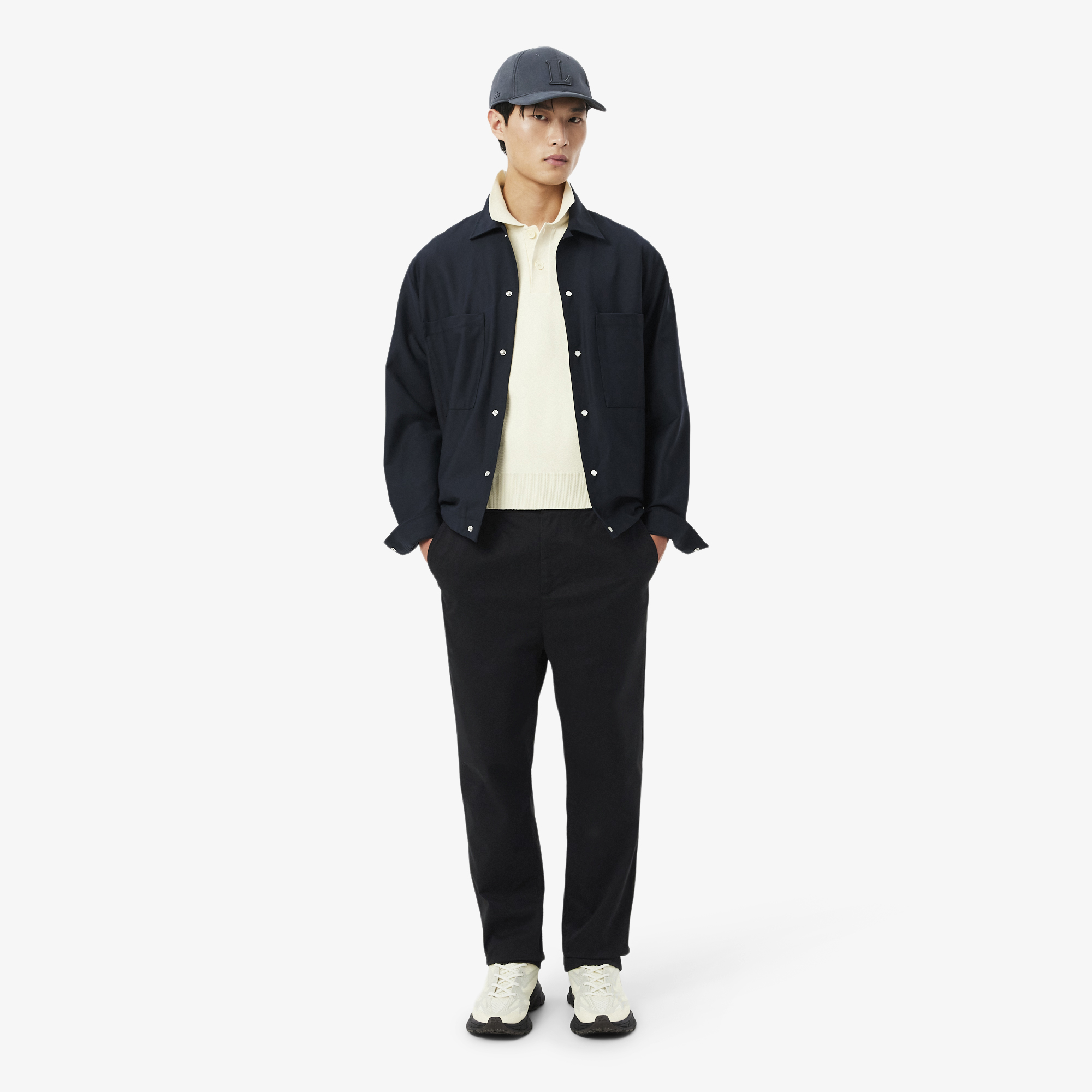 Quần Chino Dài Lacoste Nam Ống Suông Chất Liệu Cotton Twill