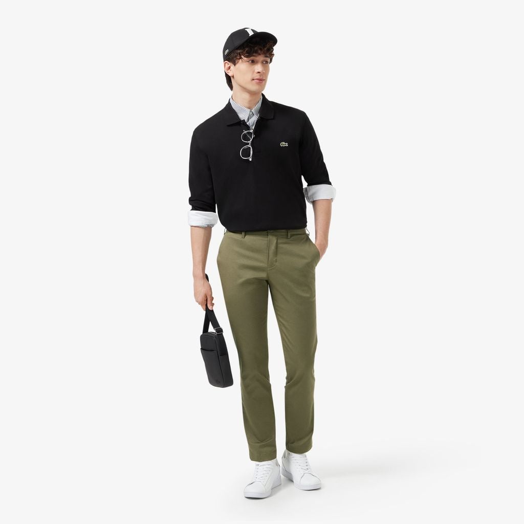 Quần Dài Lacoste Nam Ôm Dáng Chất Liệu Cotton Co Dãn