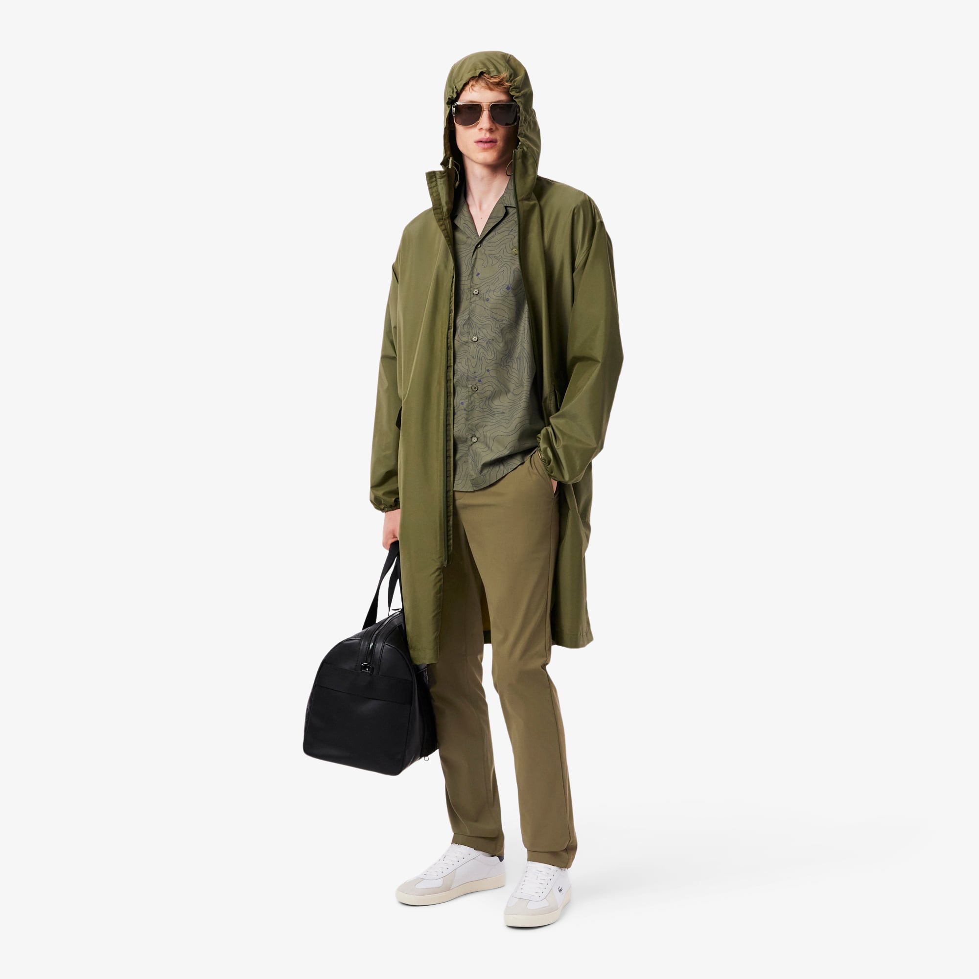 Quần Chino Lacoste Nam Ôm Dáng Co Giãn Ôm Dáng