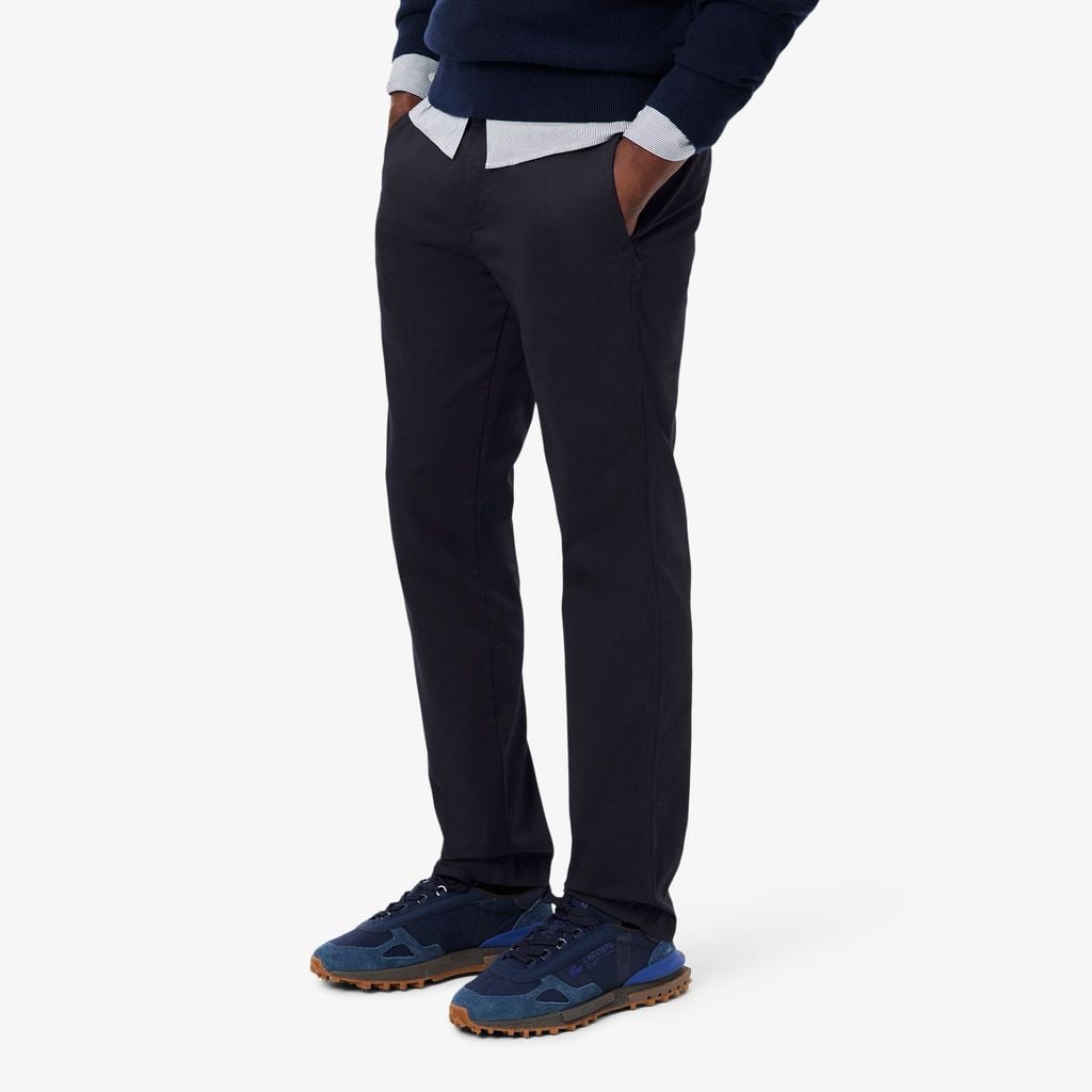 Quần Chino Lacoste Nam Ống Suông Chất Liệu Nhung Kẻ