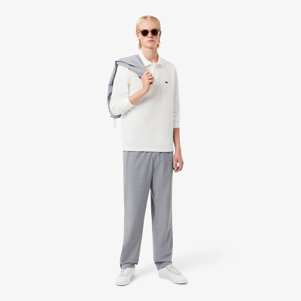 Quần Chino Dài Lacoste Nam Ống Suông Chất Liệu Len Flannel