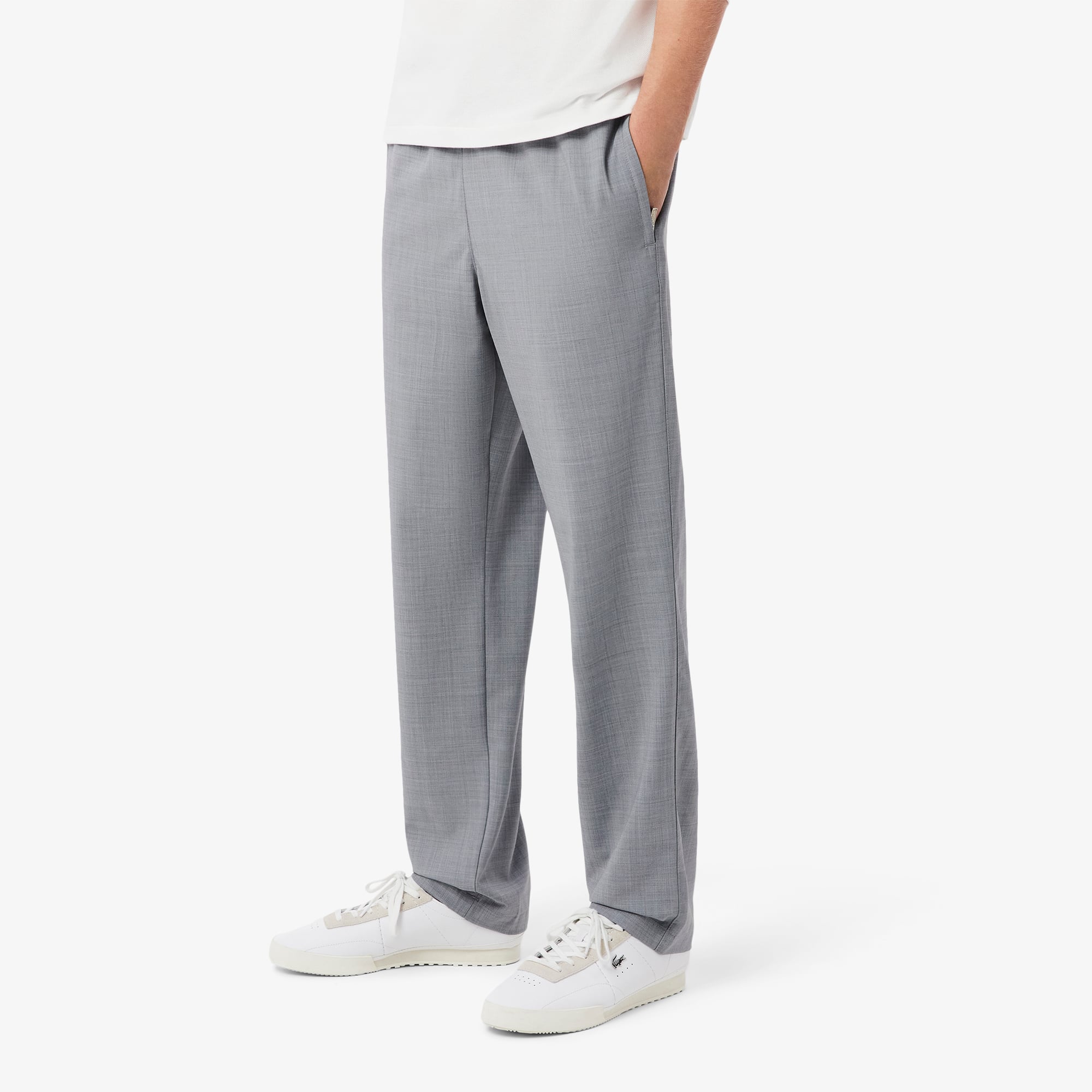 Quần Chino Dài Lacoste Nam Ống Suông Chất Liệu Len Flannel