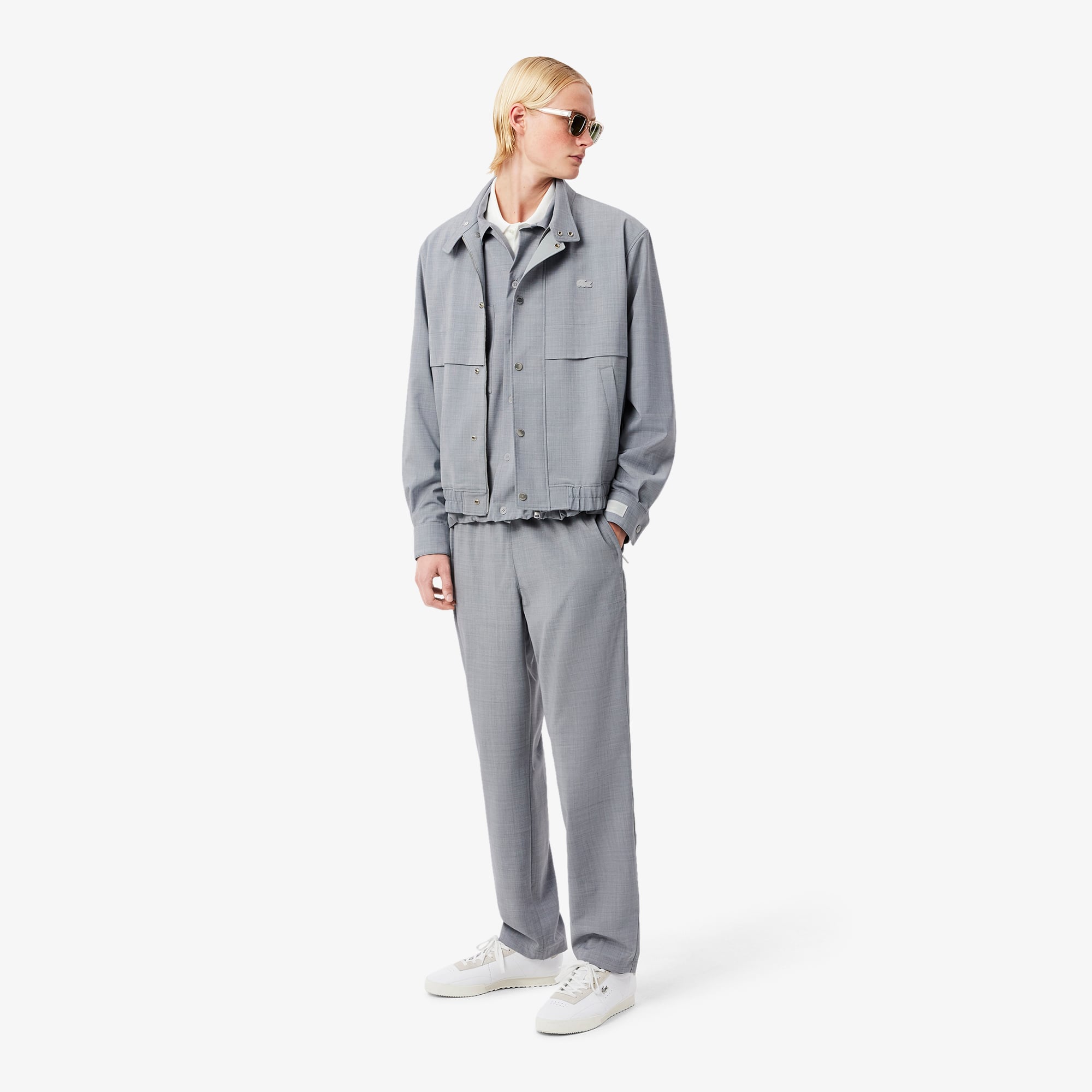 Quần Chino Dài Lacoste Nam Ống Suông Chất Liệu Len Flannel