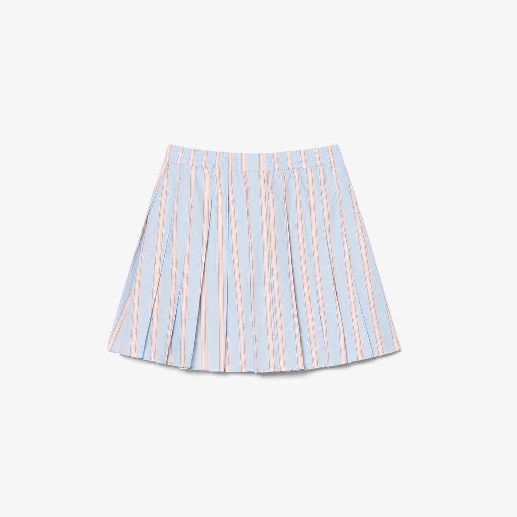 Váy Lacoste Nữ Chất Liệu Poplin Có Kẻ Sọc Xếp Ly