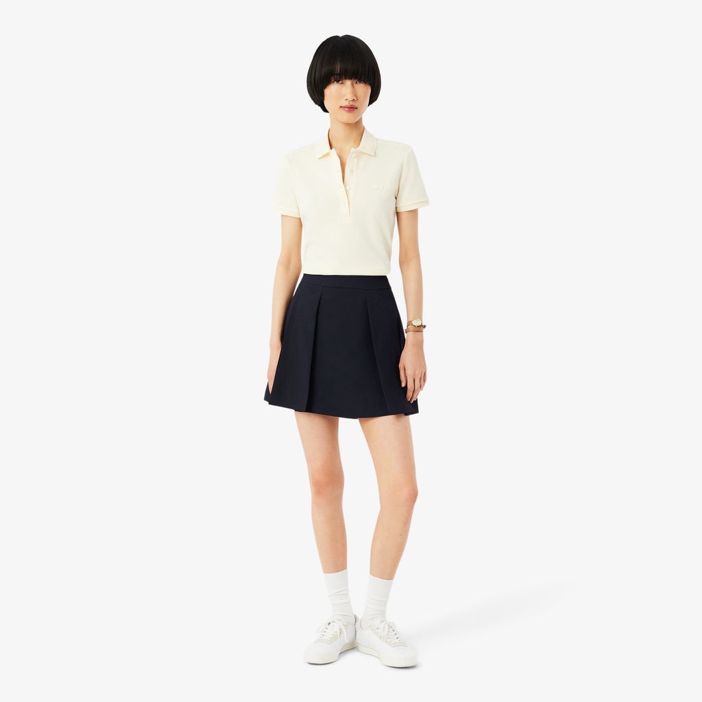 Váy Ngắn Lacoste Nữ Dáng Chữ A Xếp Ly Mềm Mại