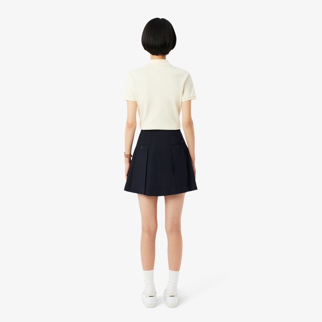 Váy Ngắn Lacoste Nữ Dáng Chữ A Xếp Ly Mềm Mại