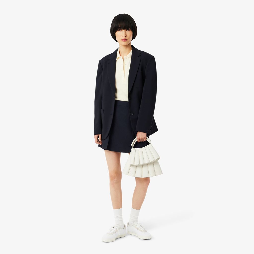 Váy Ngắn Lacoste Nữ Dáng Chữ A Xếp Ly Mềm Mại