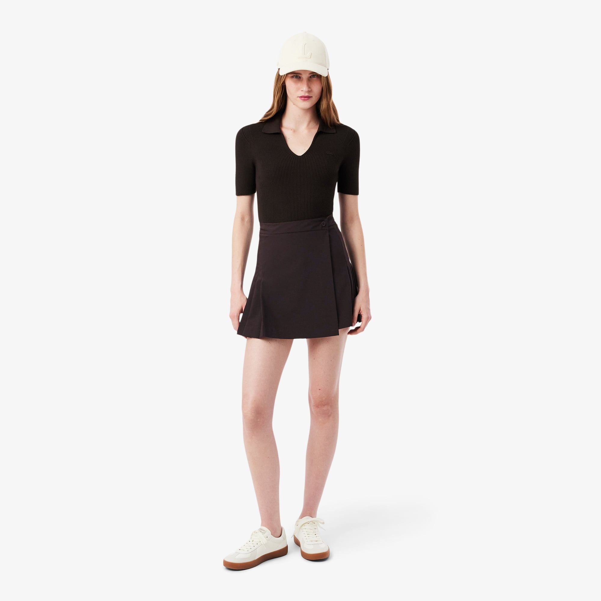 Váy Ngắn Lacoste Nữ Dáng Chữ A Xếp Ly