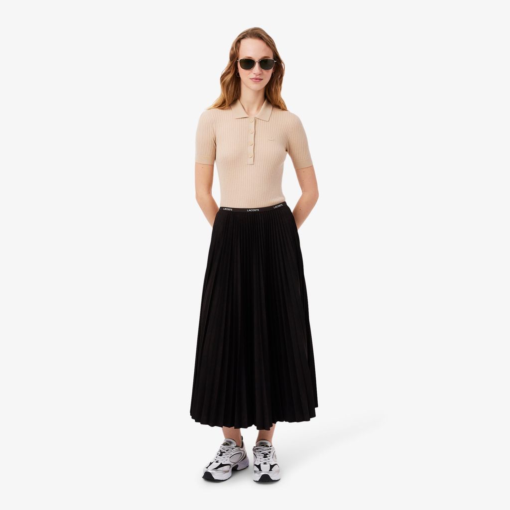 Váy Dài Xếp Ly Lacoste Nữ Co Giãn Ở Eo