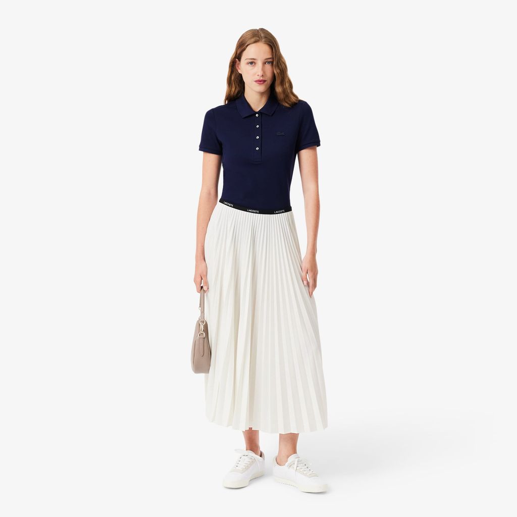 Váy Dài Xếp Ly Lacoste Nữ Co Giãn Ở Eo