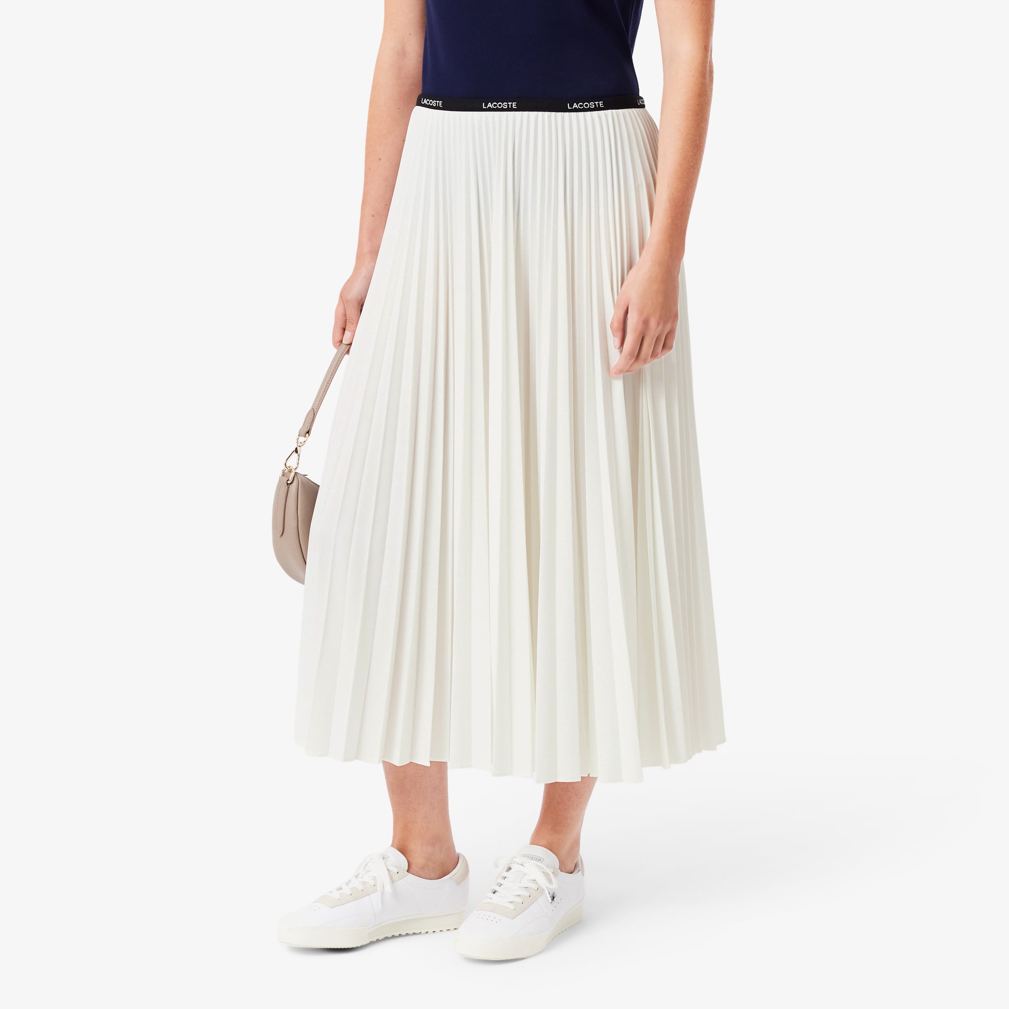 Váy Dài Xếp Ly Lacoste Nữ Co Giãn Ở Eo