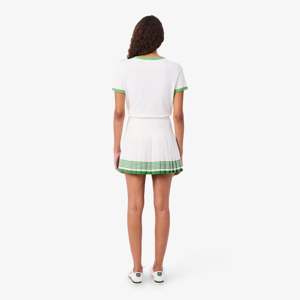 Váy Lacoste Nữ Chất Liệu Crepe Mềm Mại Xếp Ly