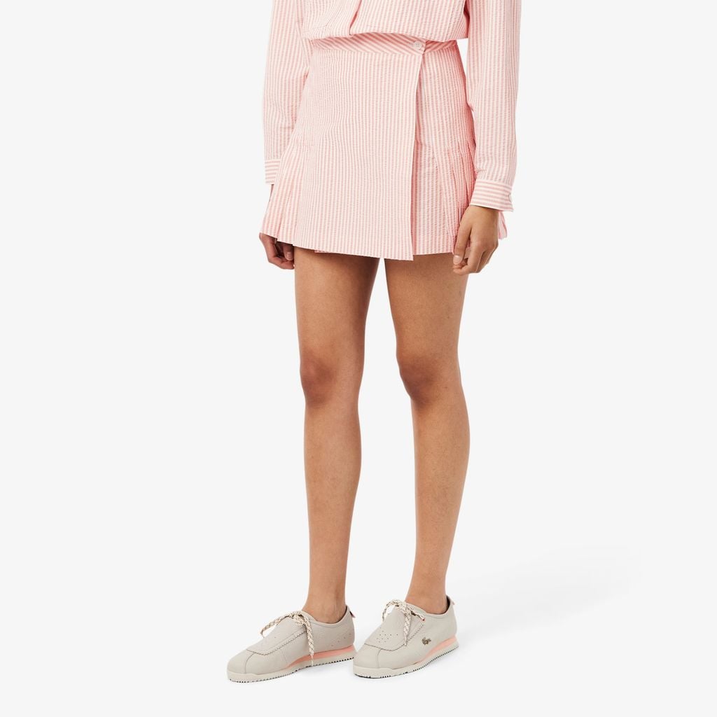 Váy Ngắn Lacoste Nữ Dáng Chữ A Chất Liệu Seersucker