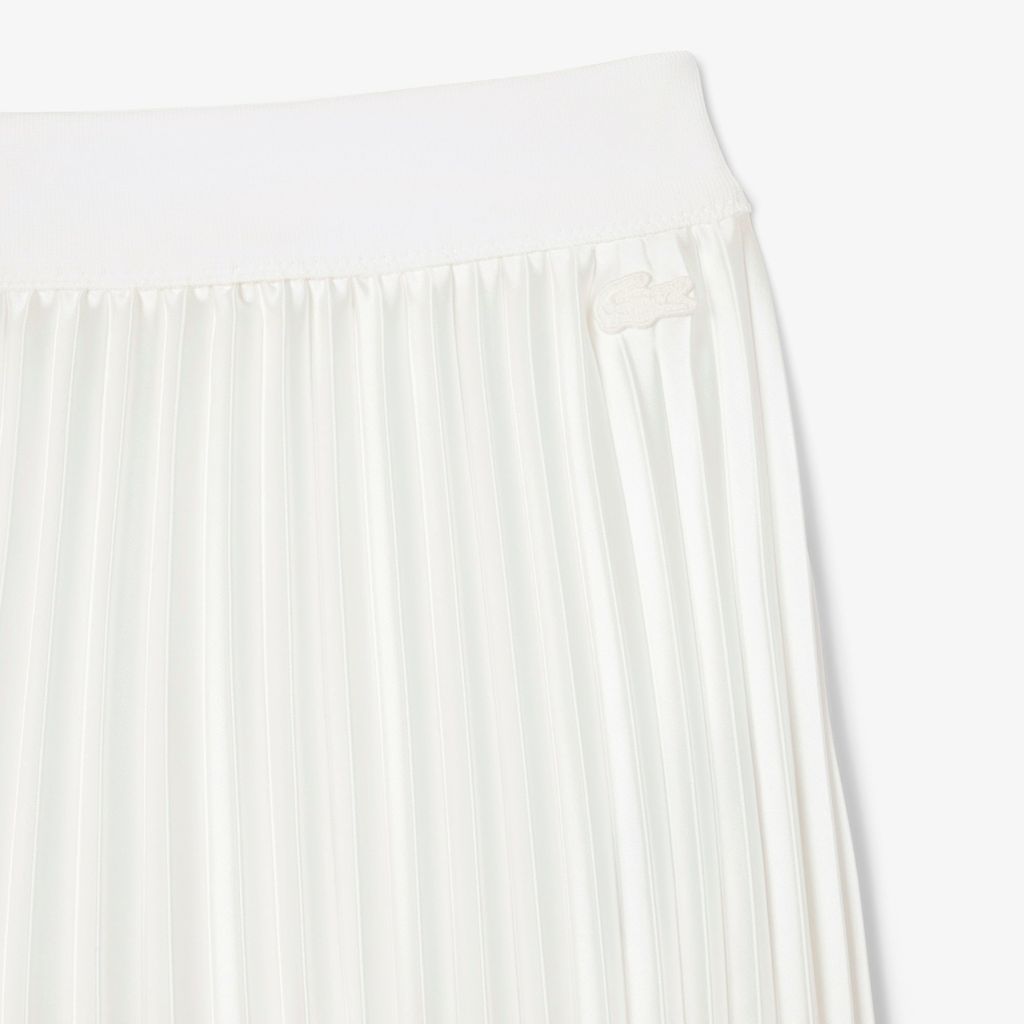 Váy Midi Xếp Ly Lacoste Nữ Chất Liệu Satin