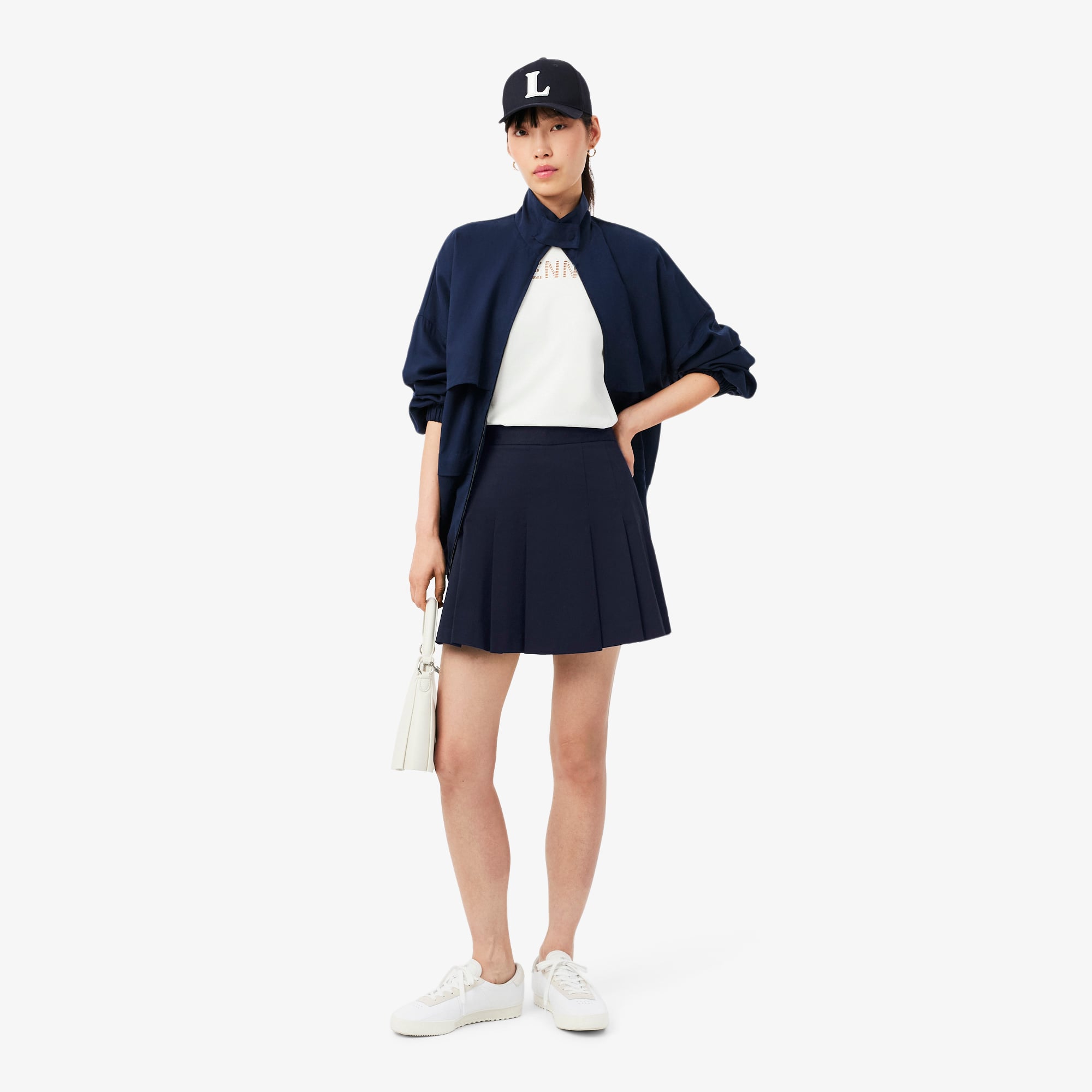 Váy Xếp Ly Ngắn Lacoste Nữ Chất Liệu Cotton Co Giãn