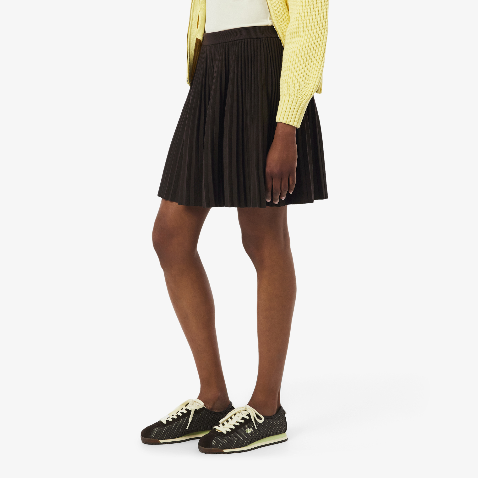Váy Ngắn Lacoste Nữ Dáng Chữ A Có Lưới Xếp Ly
