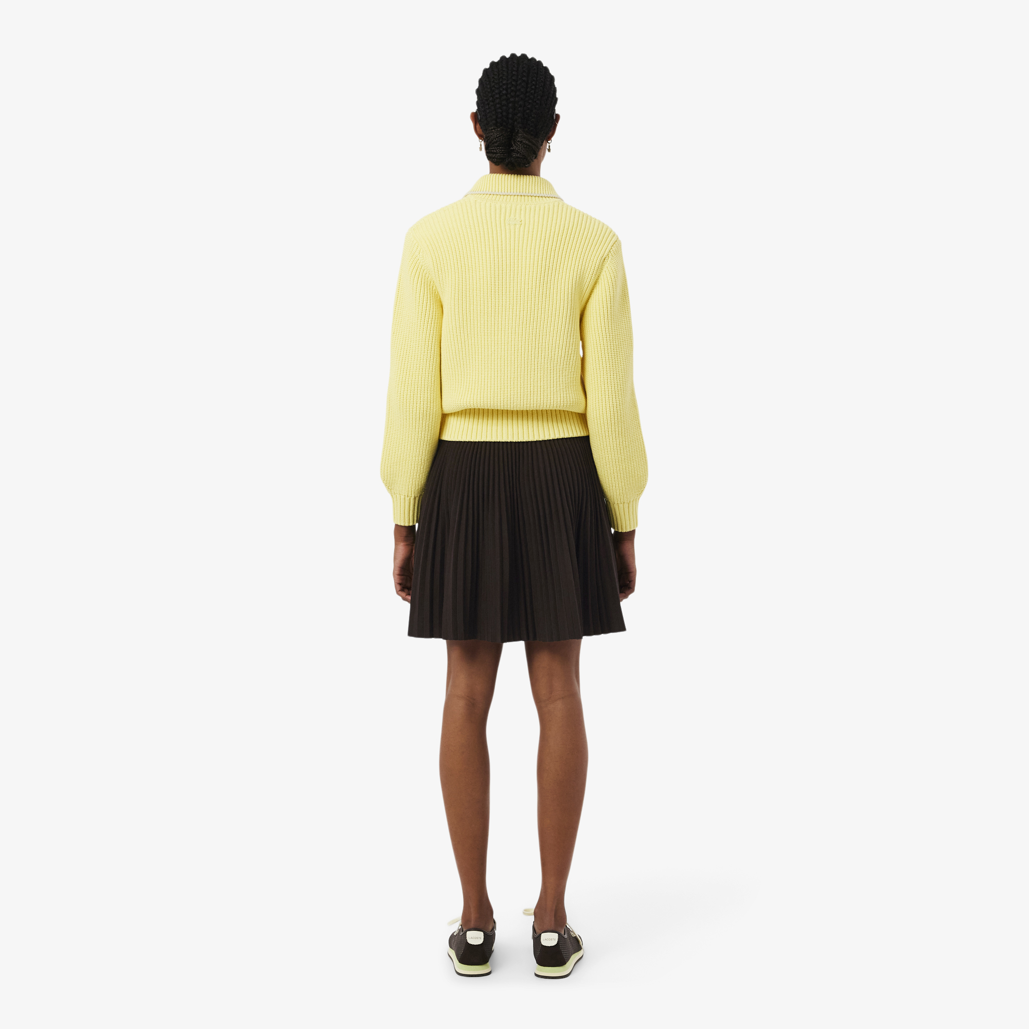 Váy Ngắn Lacoste Nữ Dáng Chữ A Có Lưới Xếp Ly