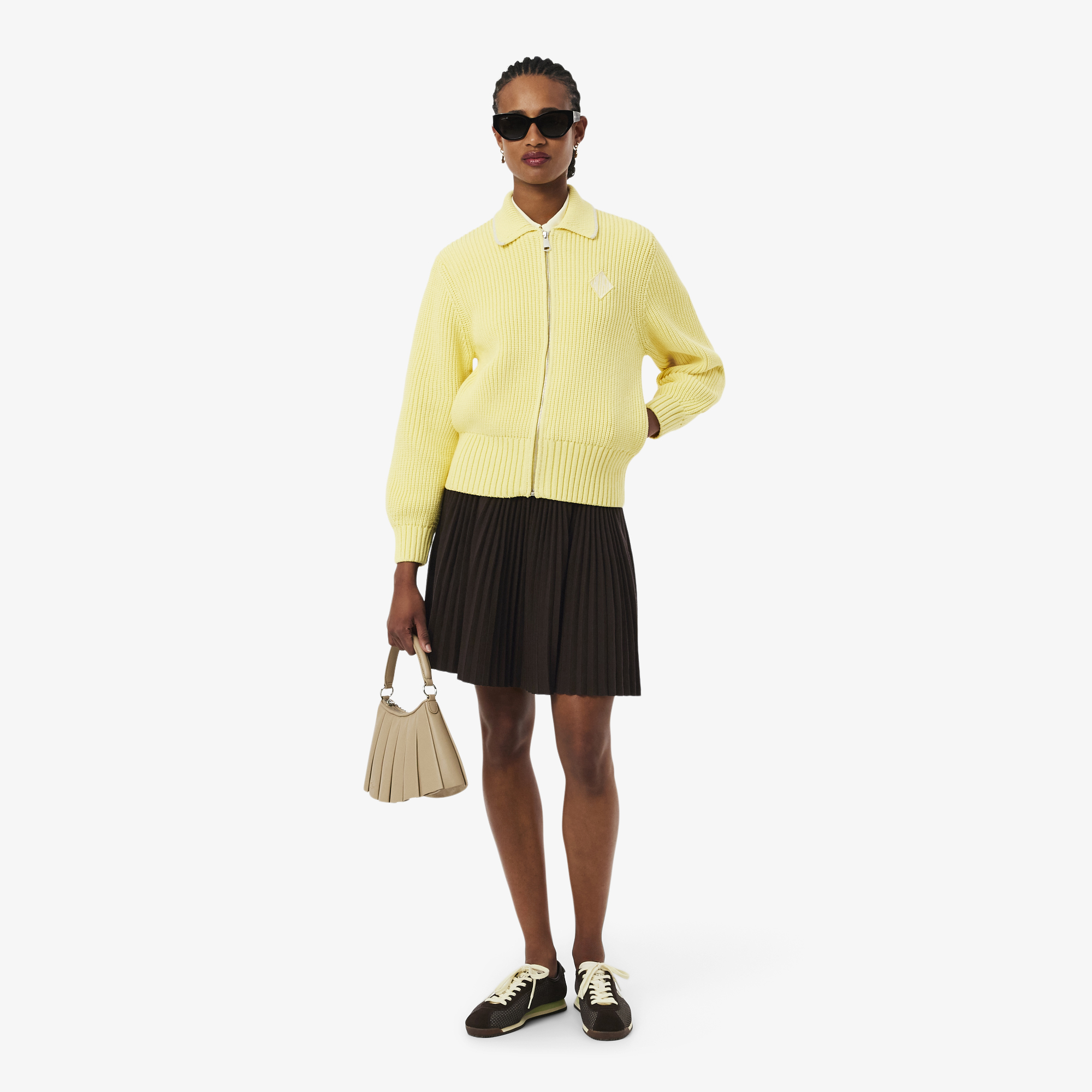 Váy Ngắn Lacoste Nữ Dáng Chữ A Có Lưới Xếp Ly