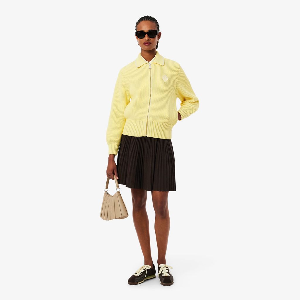 Váy Ngắn Lacoste Nữ Dáng Chữ A Có Lưới Xếp Ly