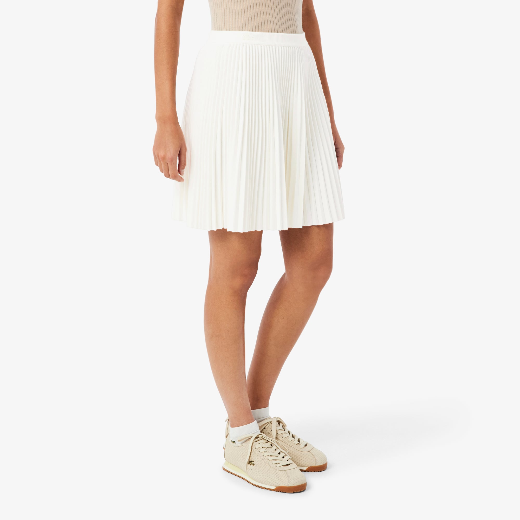 Váy Ngắn Lacoste Nữ Dáng Chữ A Có Lưới Xếp Ly